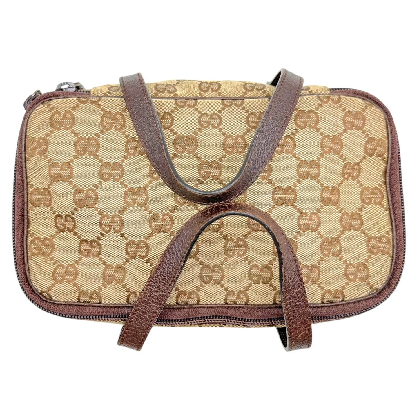 Gucci Tan Monogram Vanity Bag