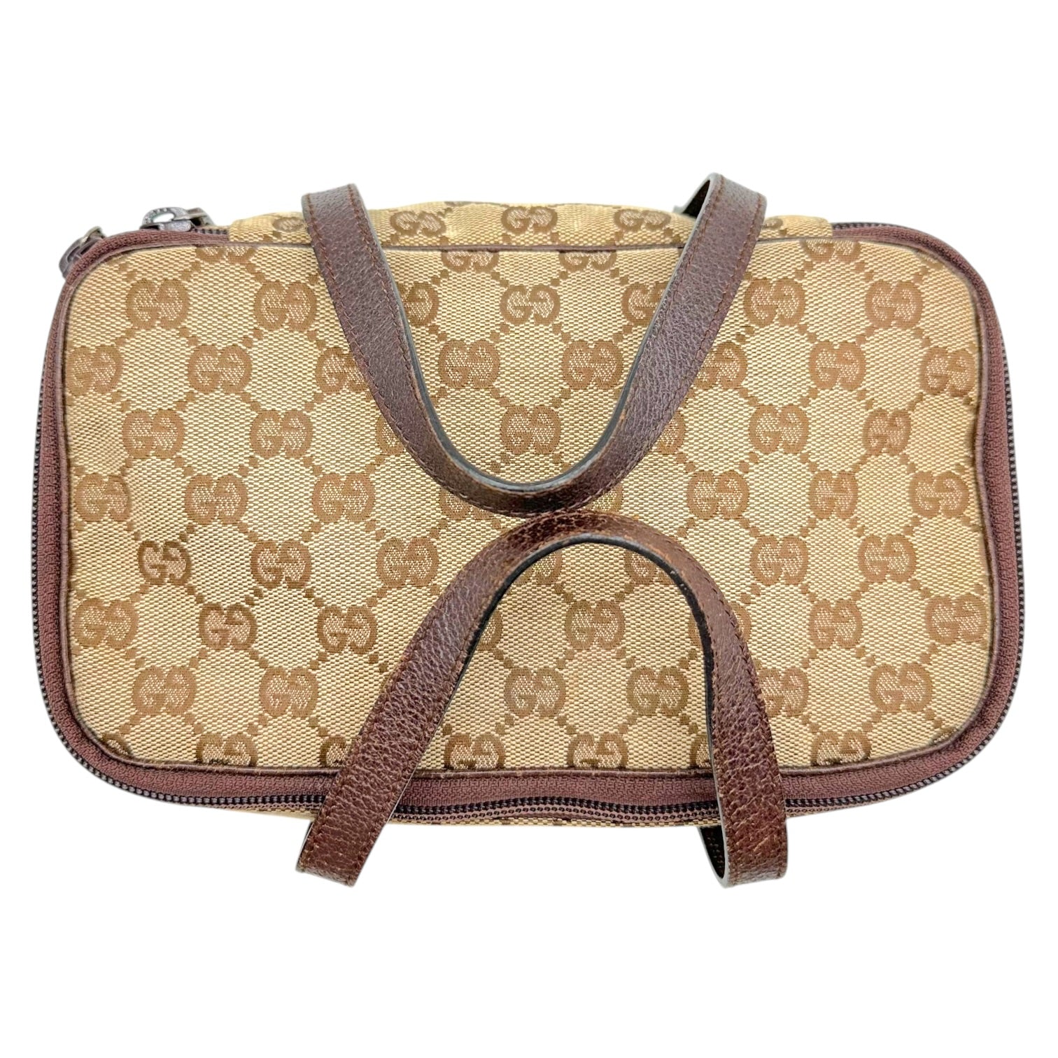 Gucci Tan Monogram Vanity Bag