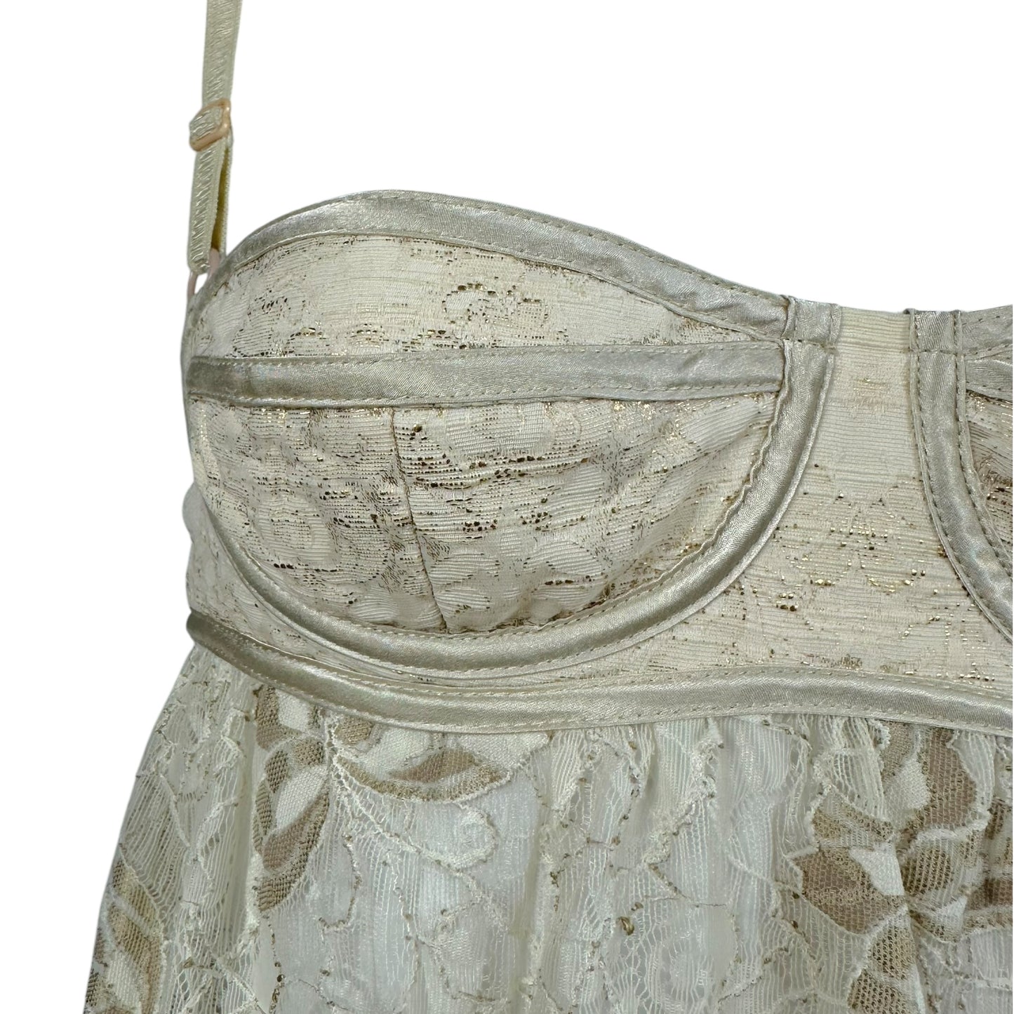 D&G Dolce & Gabbana Ivory Lace Bustier Top - Outfit Repeater