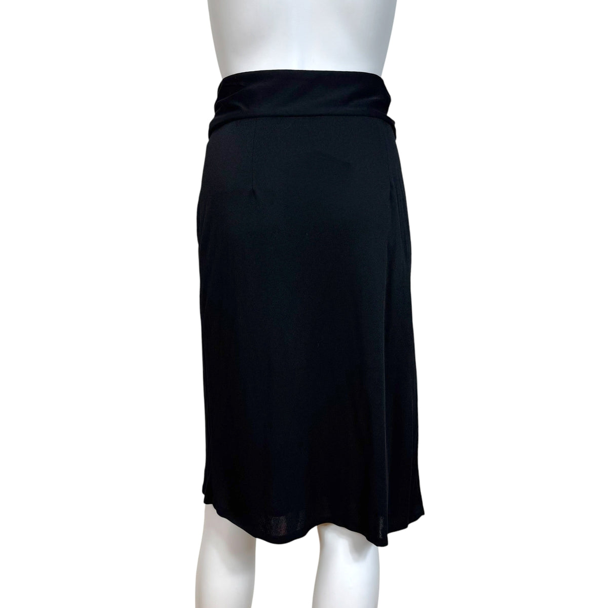 Gucci 2007 Black & Gold Bamboo Belted Midi Skirt