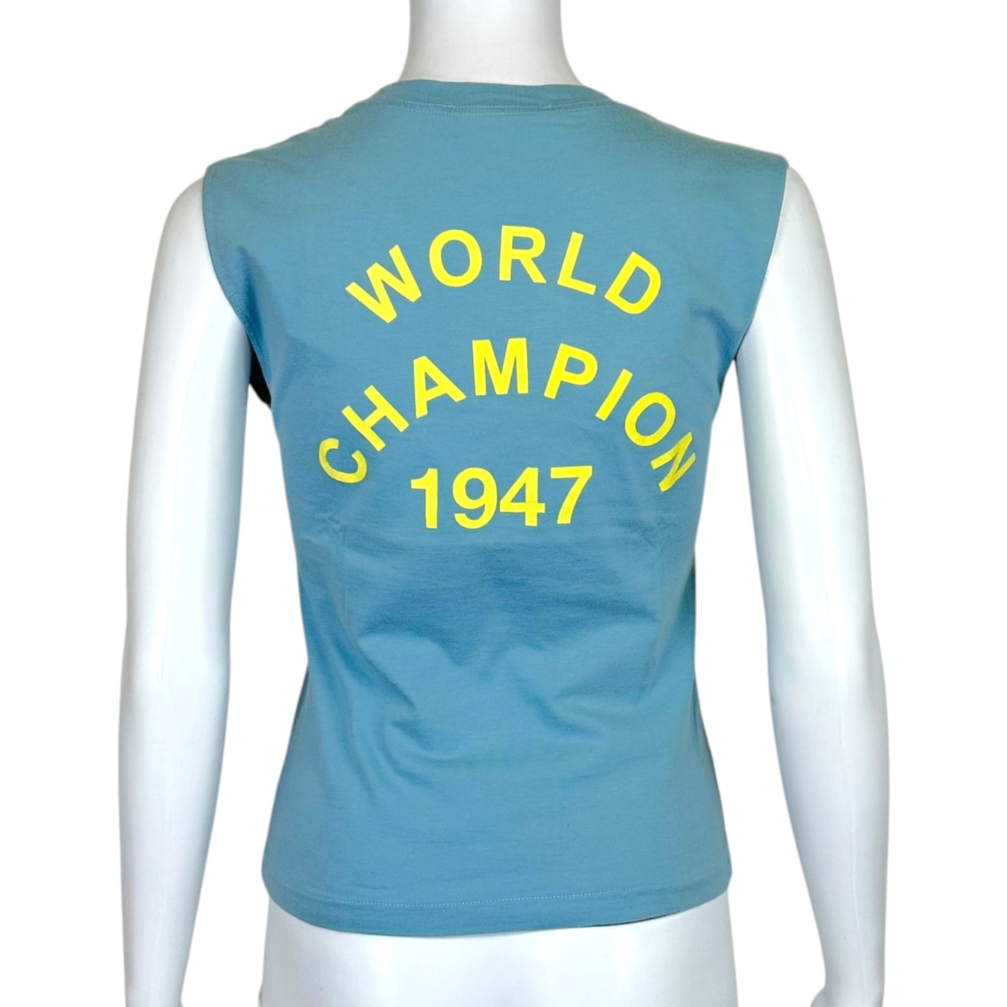Christian Dior S/S 2002 Blue & Yellow J'Adore Dior Tank Top