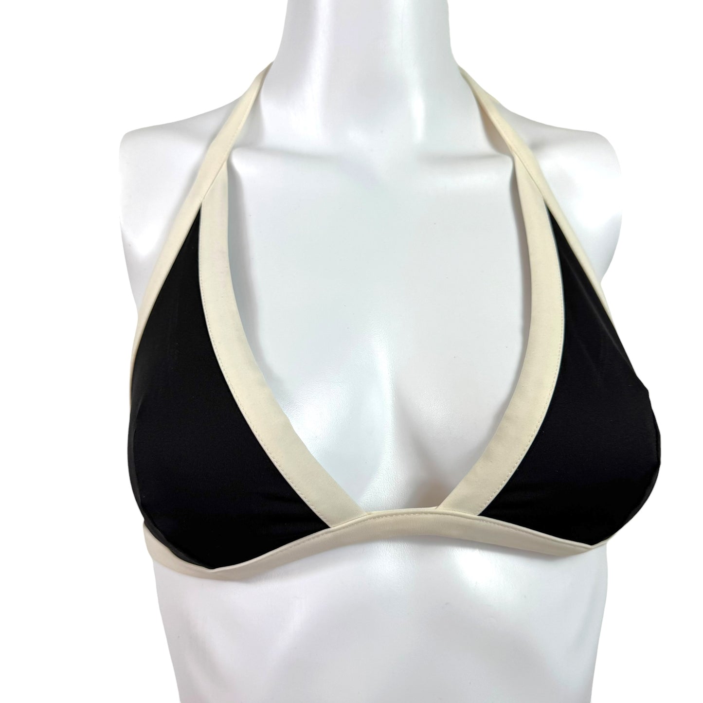 D&G Dolce & Gabbana Black & White Boyshort & Triangle Bikini Set