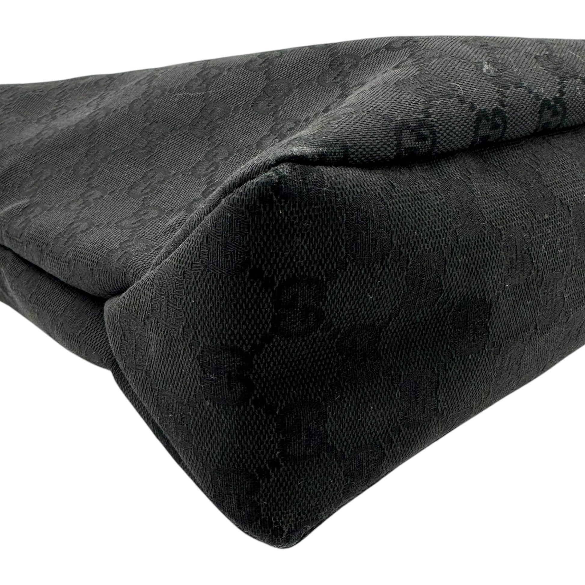 Gucci Black Monogram Horsebit Hobo Shoulder Bag - Outfit Repeater