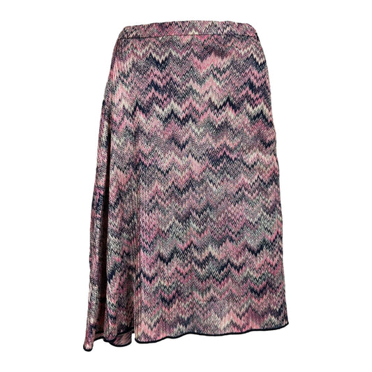 Missoni Pink Chevron Asymmertical Midi Skirt NEW