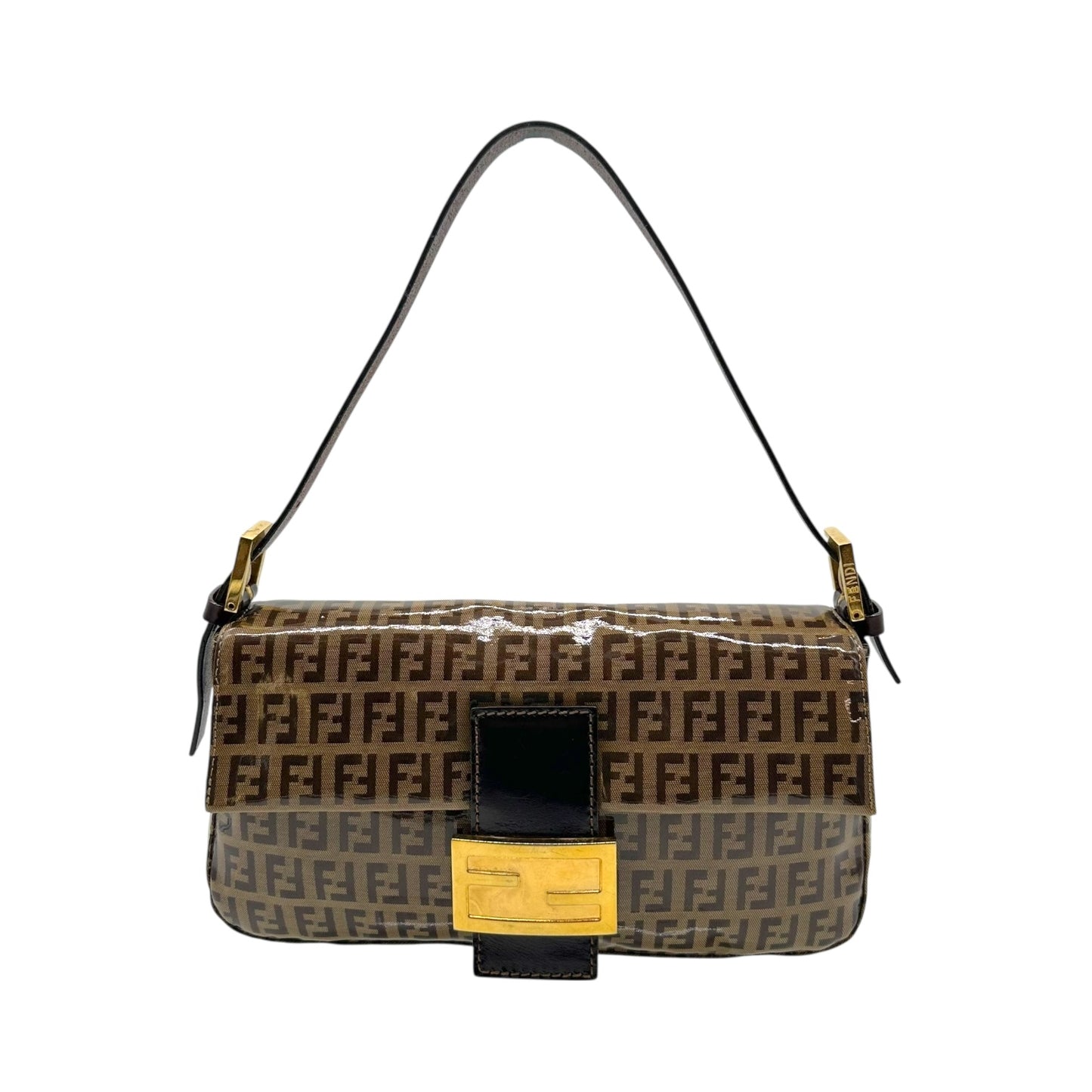 Fendi Tan Zucchino Monogram Coated Canvas Baguette Bag - Outfit Repeater