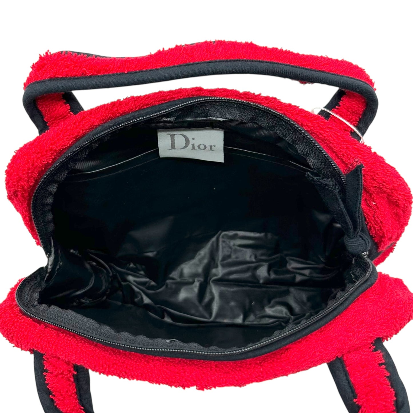 Christian Dior Black & Red J'Adore Dior Terry Mini Bag