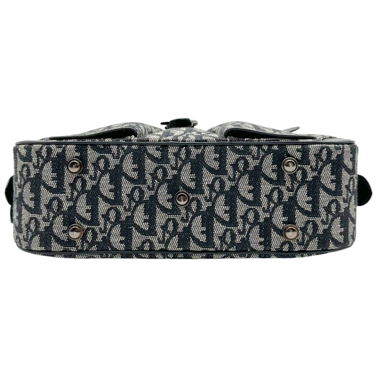 Christian Dior Small Double Saddle Bowler Bag Black Trotter