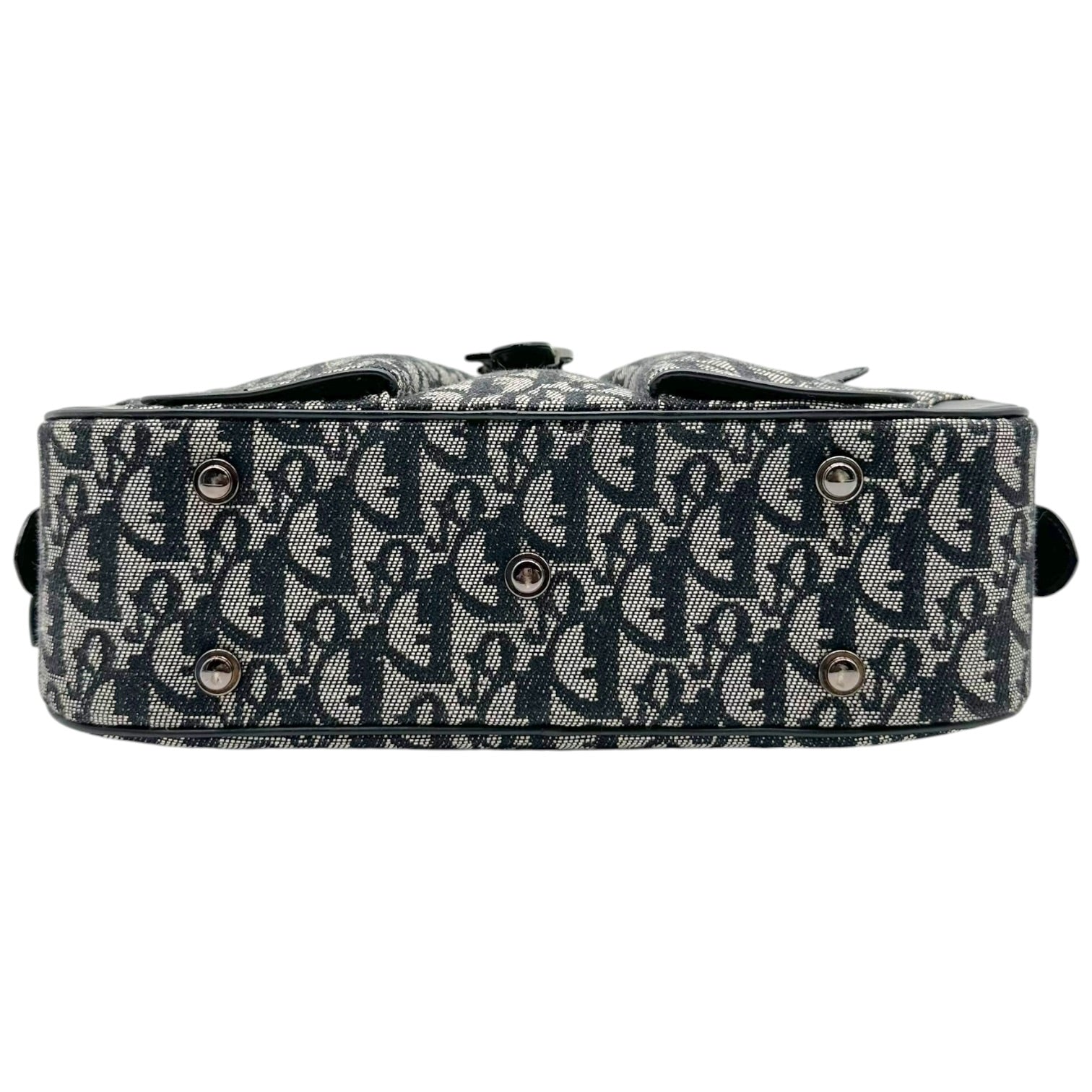 Christian Dior Small Double Saddle Bowler Bag Black Trotter