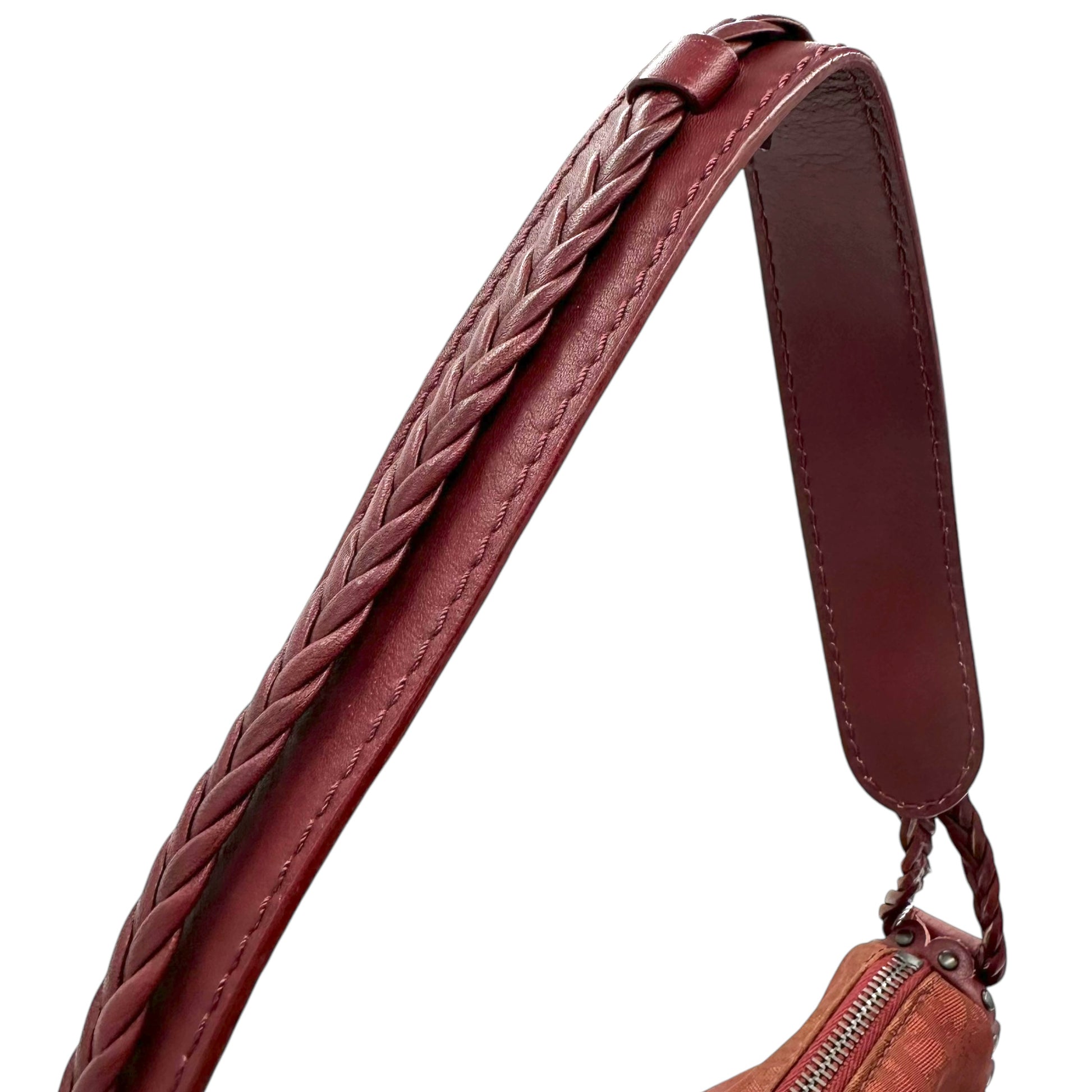 Christian Dior Burgundy Monogram Canvas Shoulder Bag - Outfit Repeater