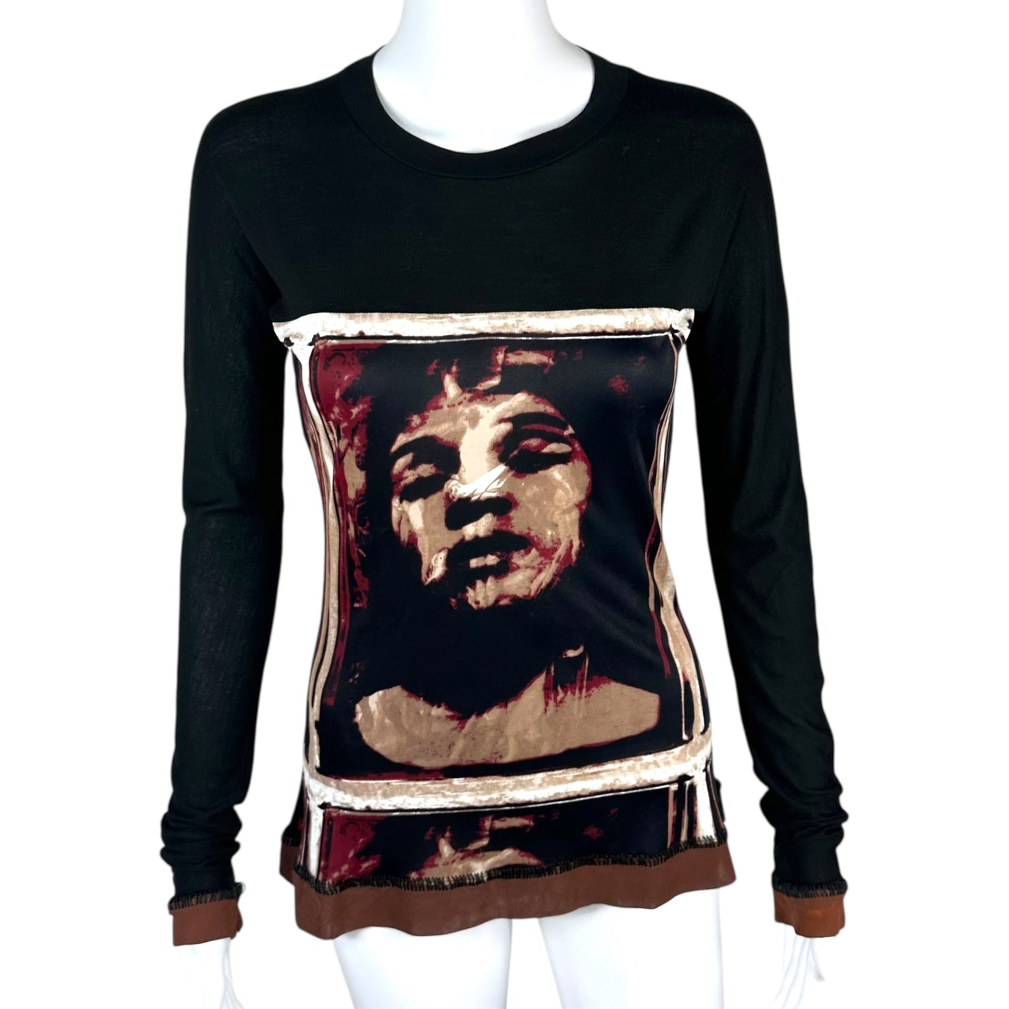 Jean Paul Gaultier 90's Faces Longsleeve Top