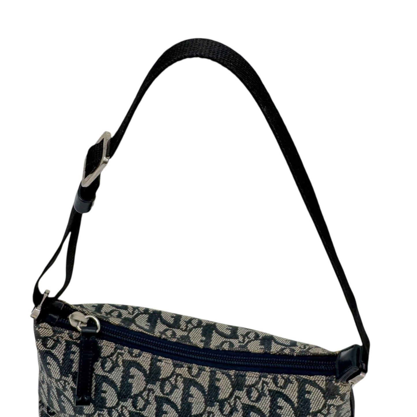 Christian Dior Navy Blue Trotter Monogram Shoulder Pochette Bag - Outfit Repeater