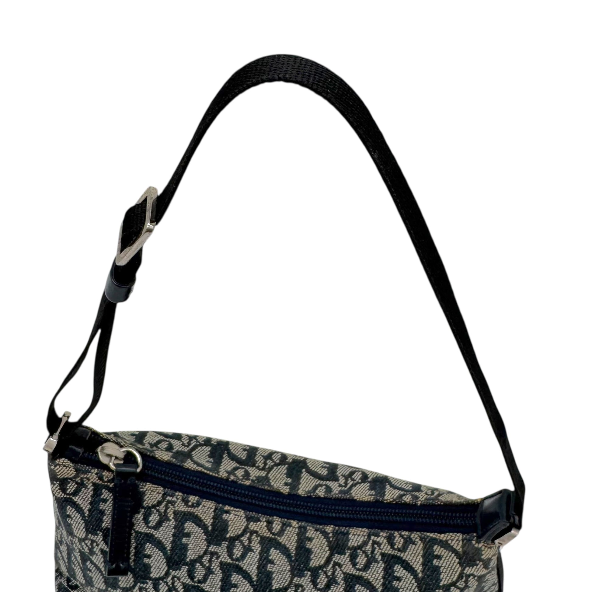 Christian Dior Navy Blue Trotter Monogram Shoulder Pochette Bag - Outfit Repeater