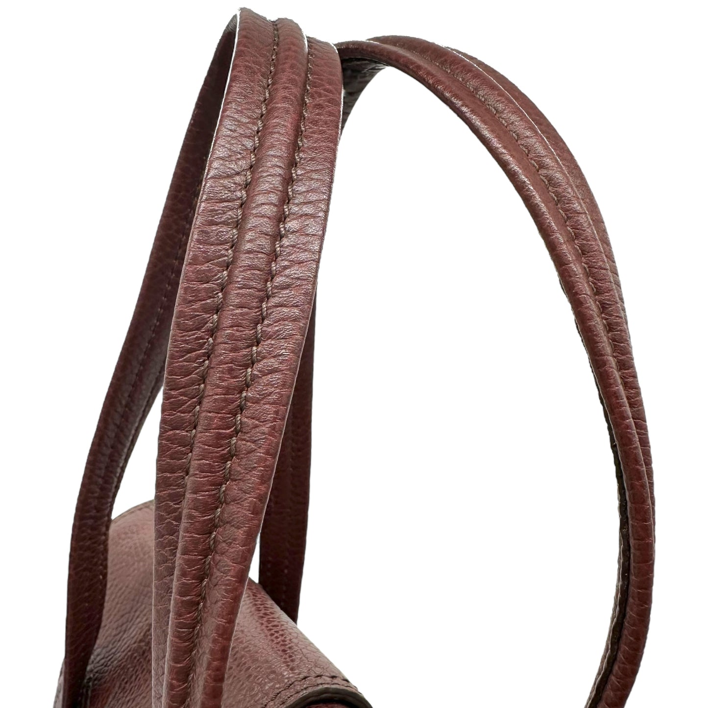 Celine Burgundy Leather Buckle Shoulder Bag - Outfit Repeater