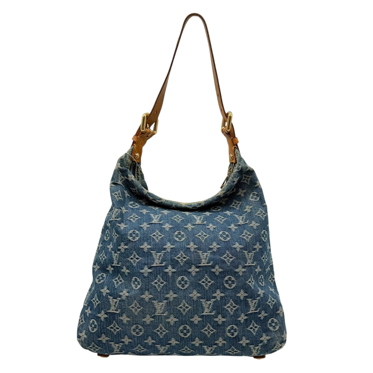 Louis Vuitton Blue Denim Monogram Baggy Gm Shoulder Bag - Outfit Repeater