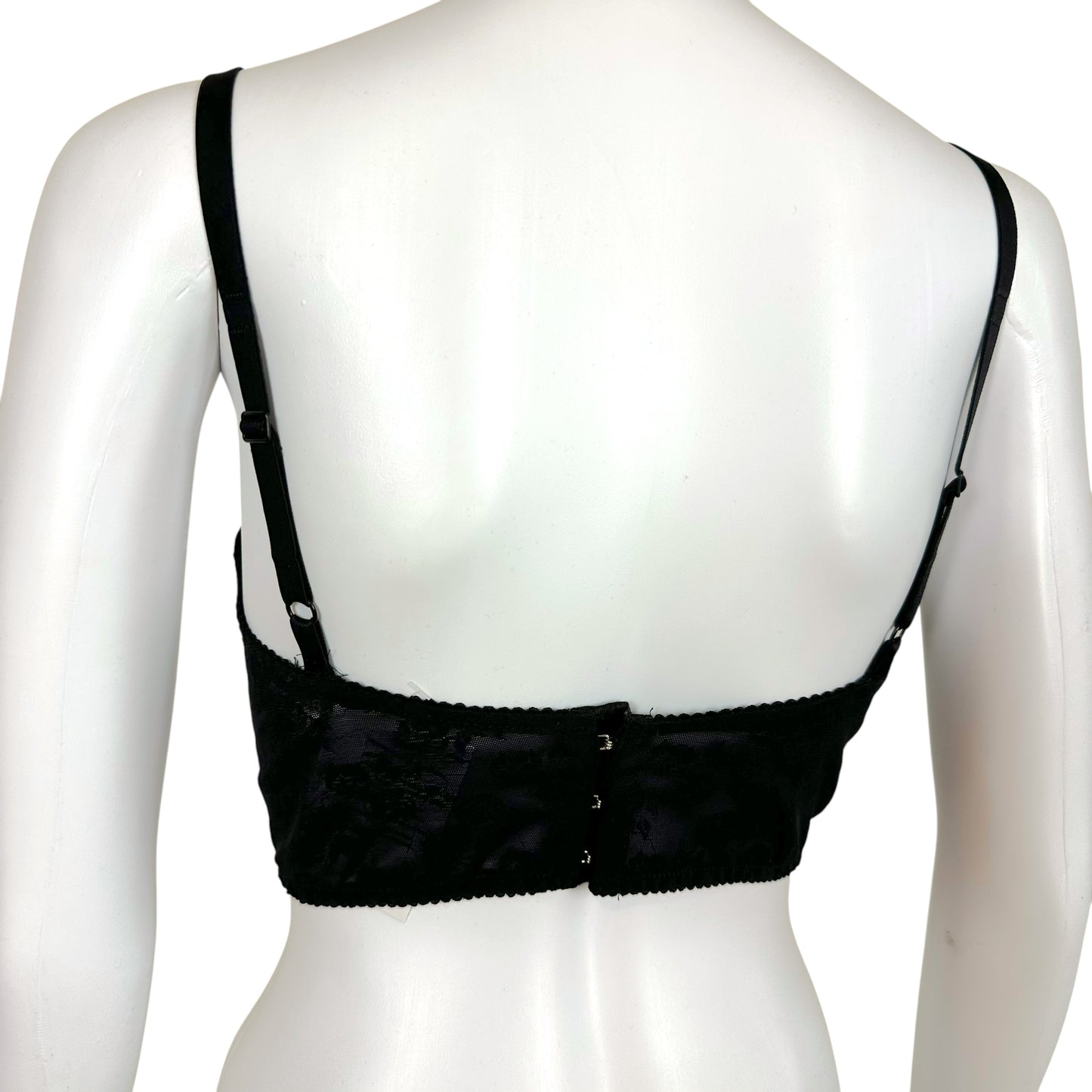 Dolce & Gabbana Black Polka Dot Crop Bustier Bra Top - Outfit Repeater