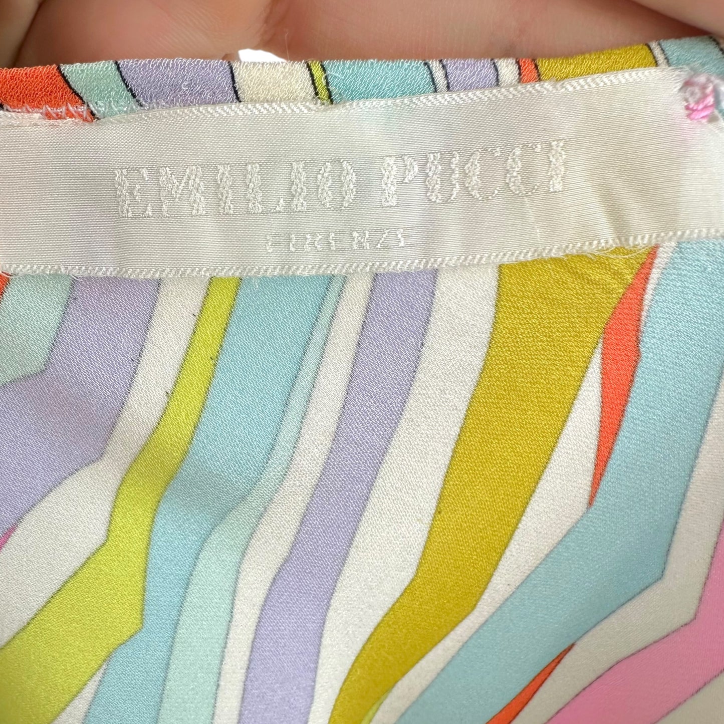 Emilio Pucci Silk Midi Skirt White Pastel Multicolor