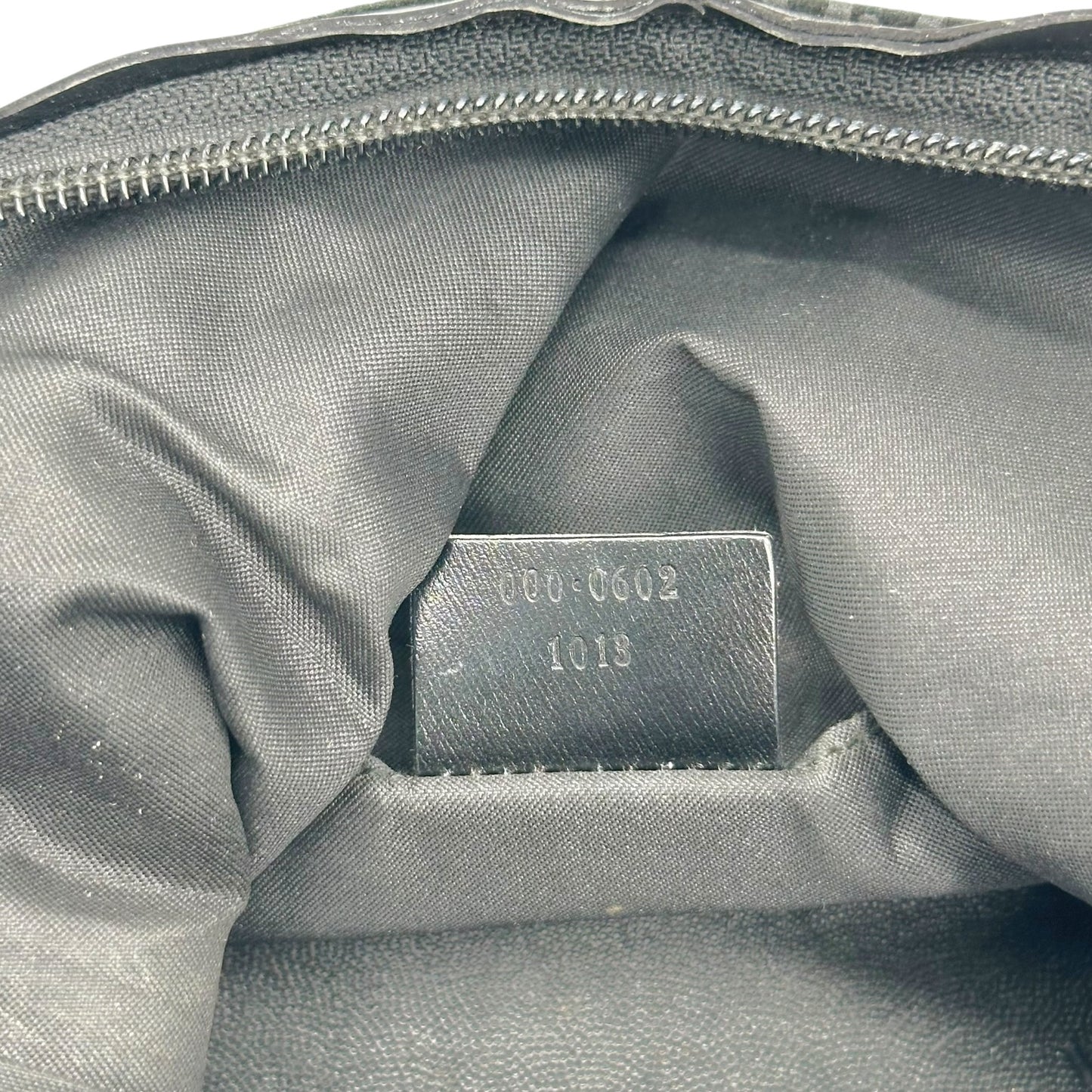 Gucci Black Suede Monogram Shoulder Bag