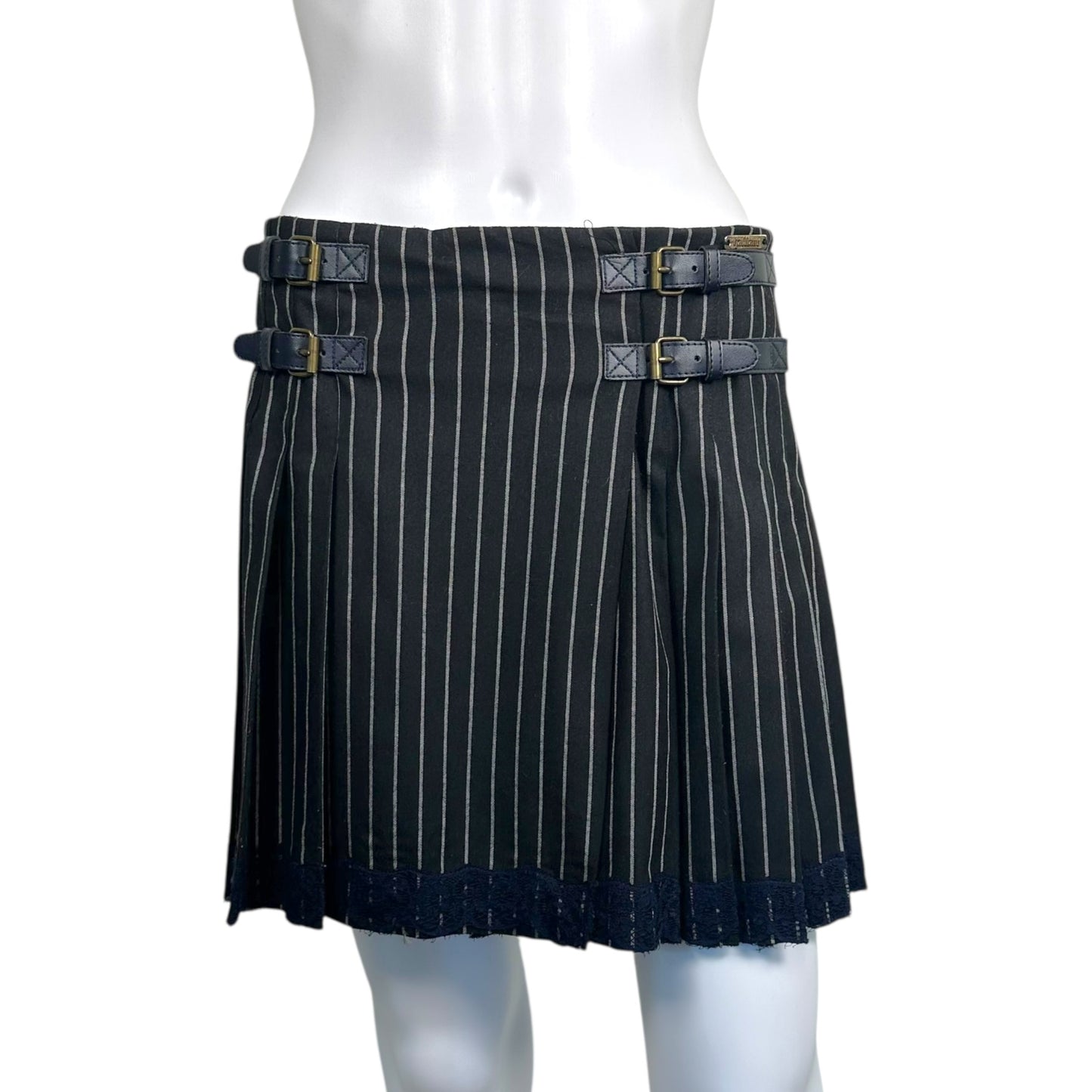 Galliano 'School Uniform' Black Pinstriped Blazer & Mini Skirt Set