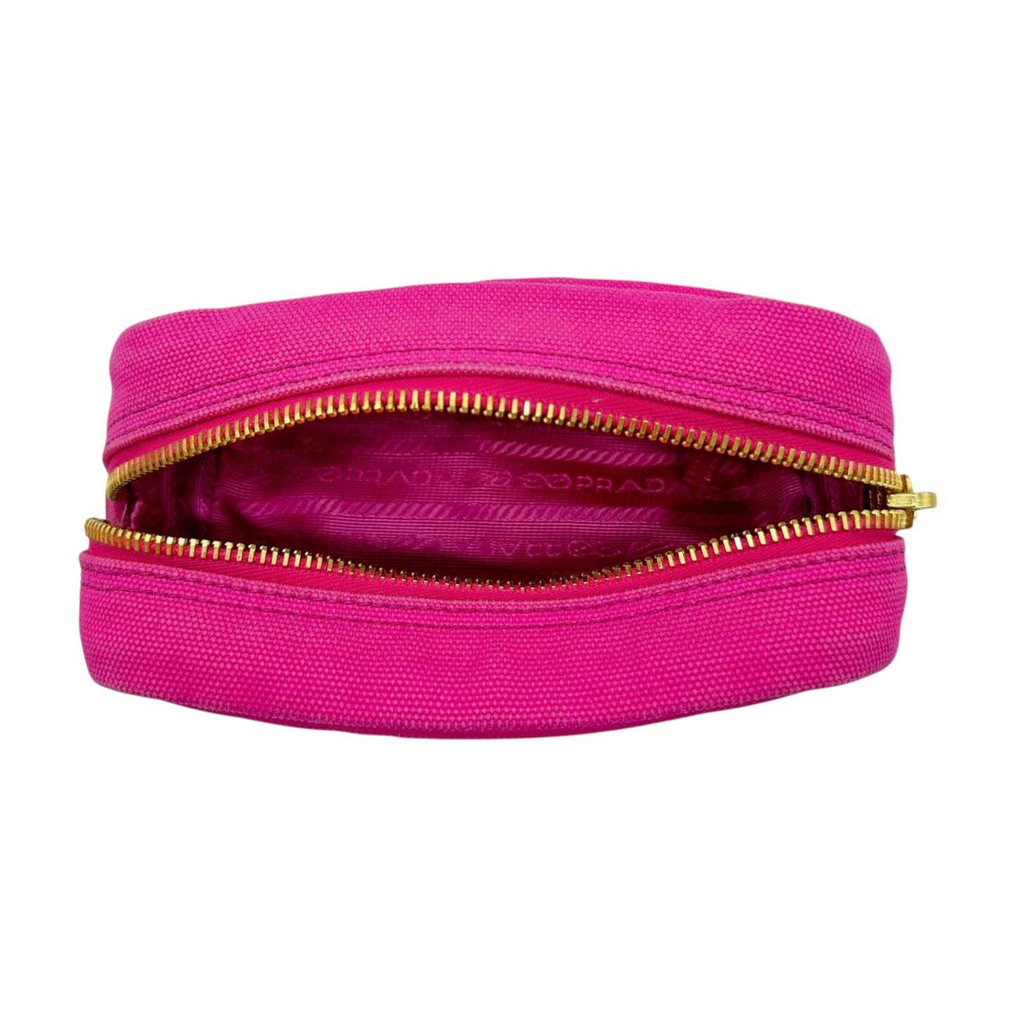 Prada Hot Pink Nylon Cosmetic Pouch