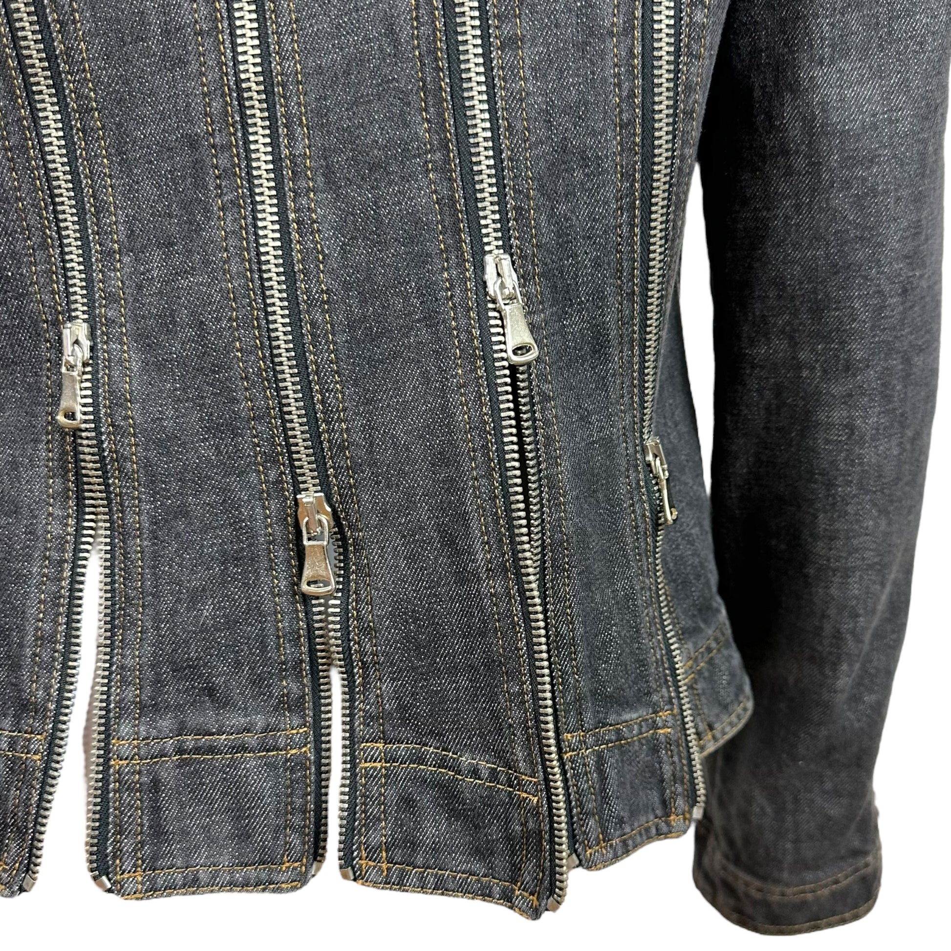 D&G Dolce & Gabbana Dark Denim Zippered Jean Jacket - Outfit Repeater