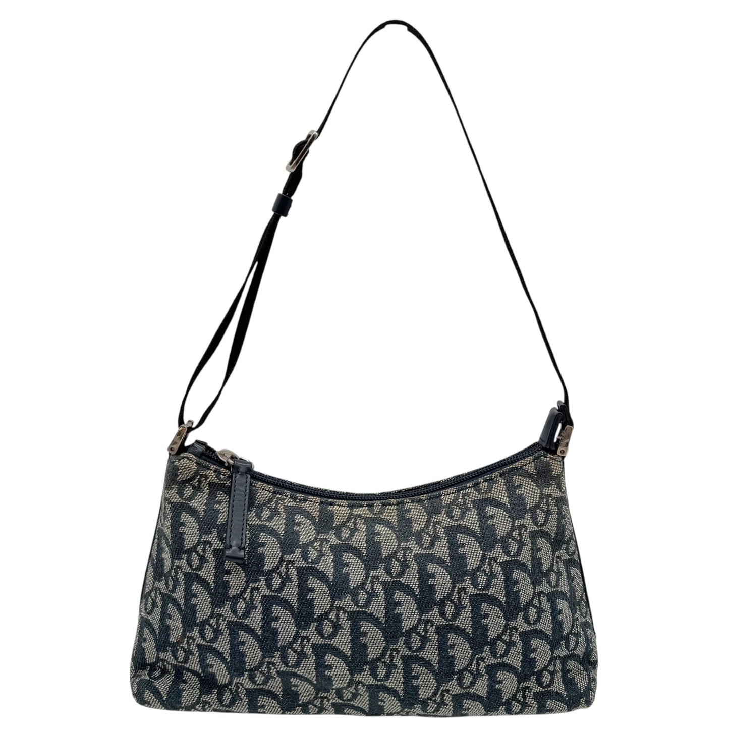 Christian Dior Navy Blue Trotter Monogram Shoulder Pochette Bag - Outfit Repeater