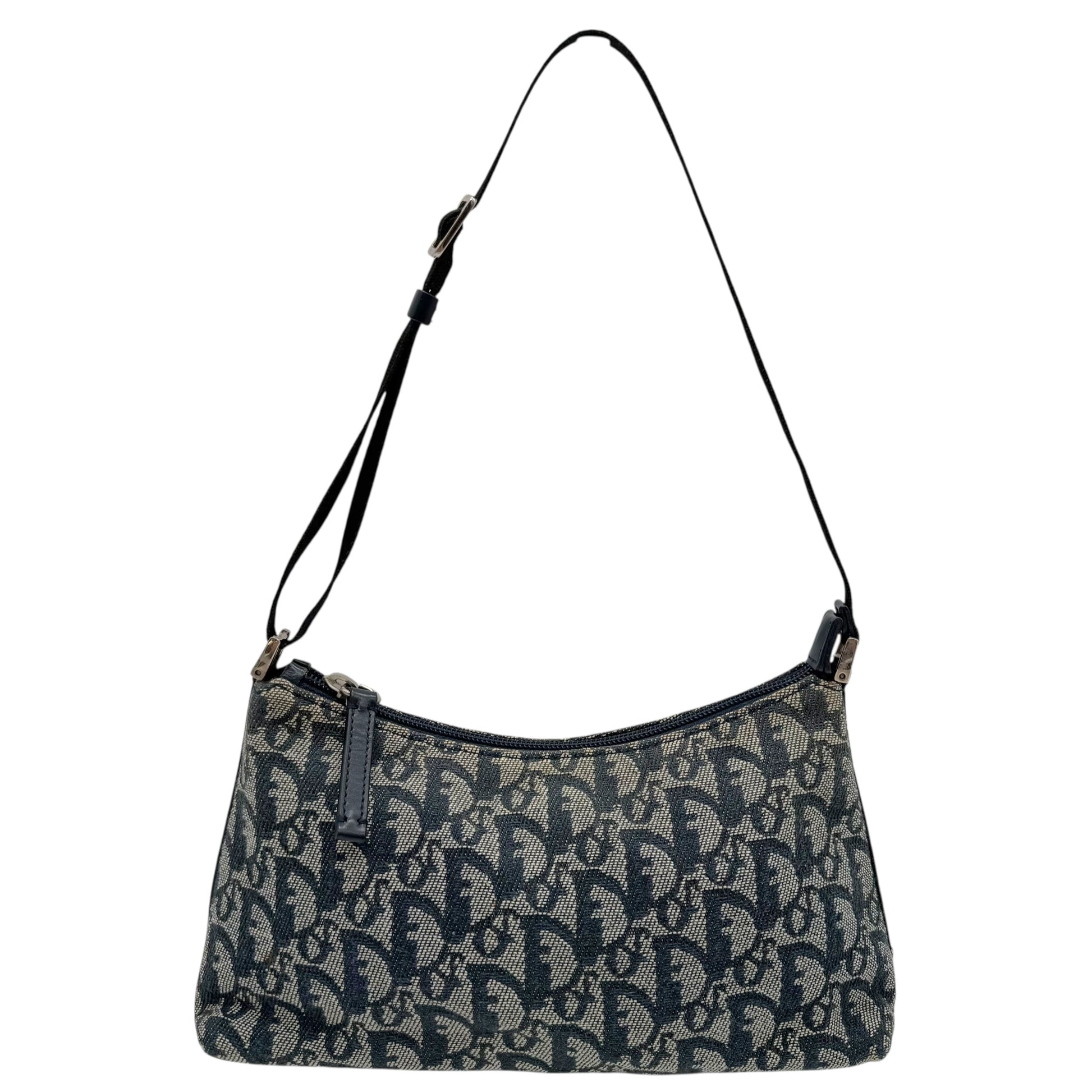 Christian Dior Navy Blue Trotter Monogram Shoulder Pochette Bag - Outfit Repeater