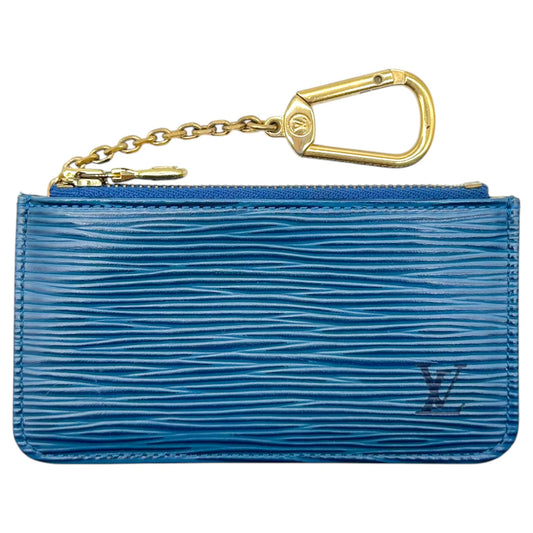 Louis Vuitton Blue Epi Leather Zip Key Pouch