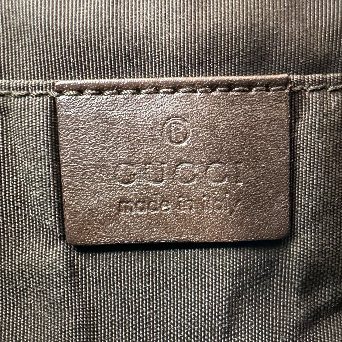 Gucci Brown Monogram Crescent Pochette Bag - Outfit Repeater