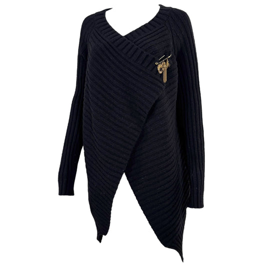 Dolce & Gabbana Black Knit Safety Pin Cape Cardigan NEW - Outfit Repeater