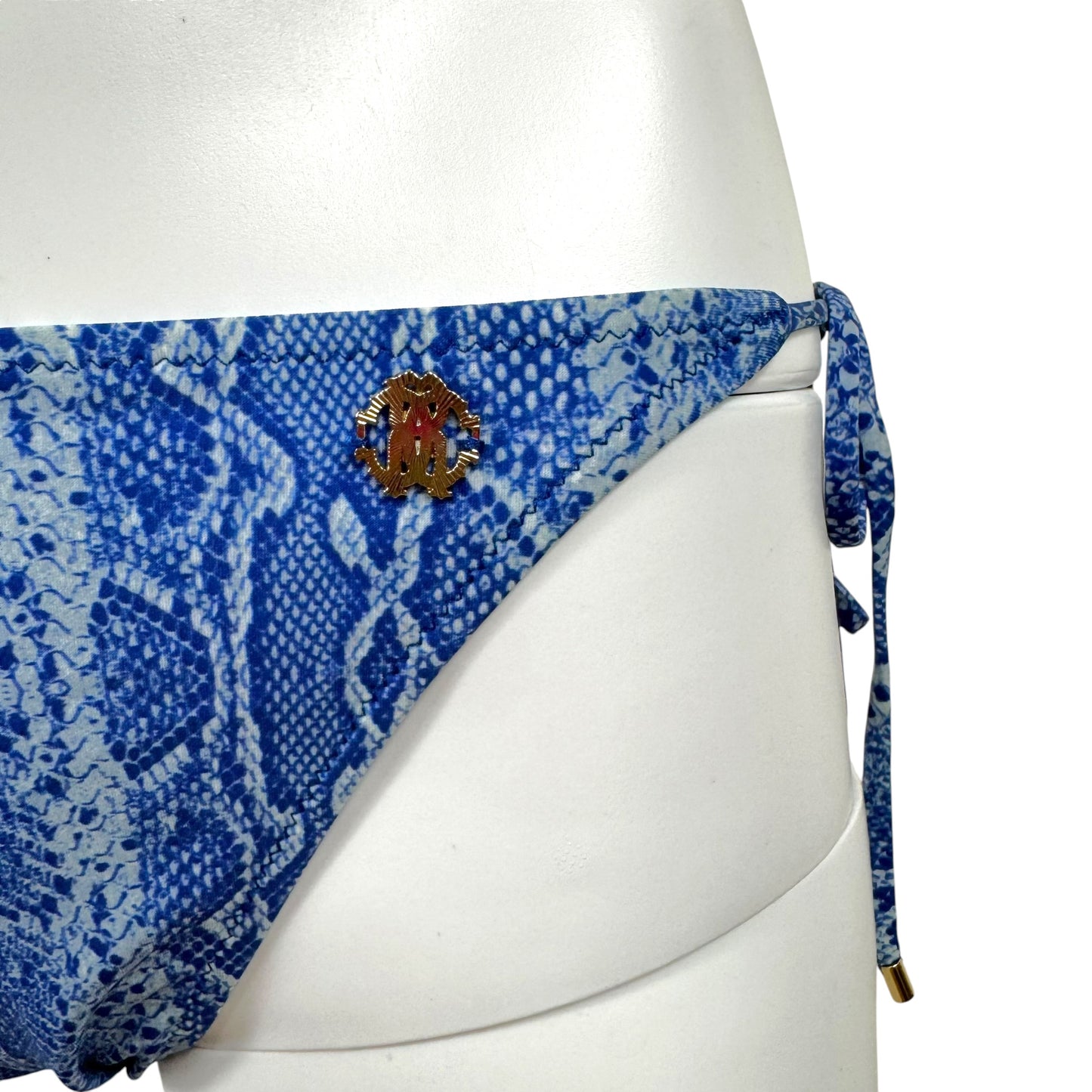 Roberto Cavalli Blue Python Print Bikini Set