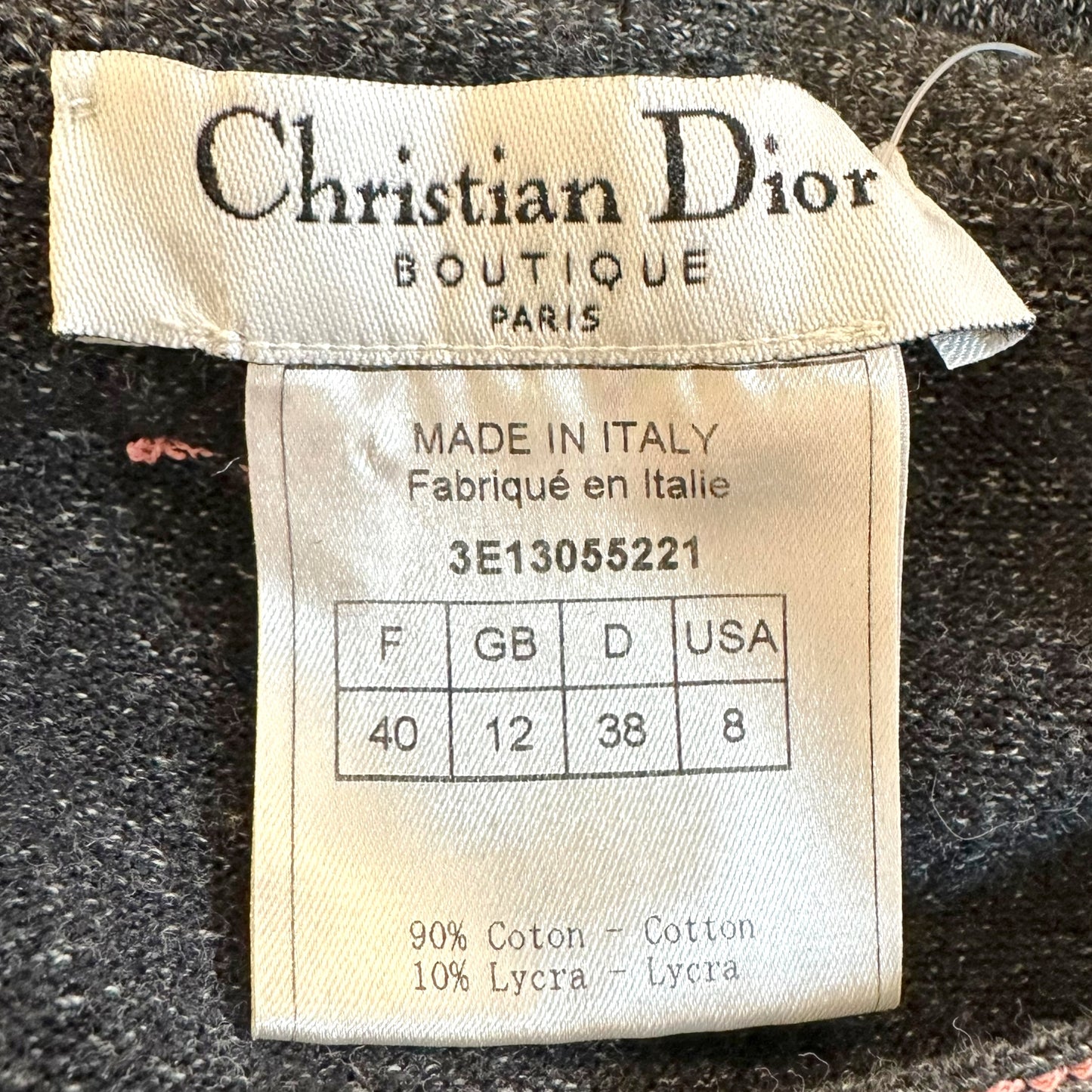 Christian Dior S/S 2003 Pink & Gray 'Denim' Knit Cropped Cami