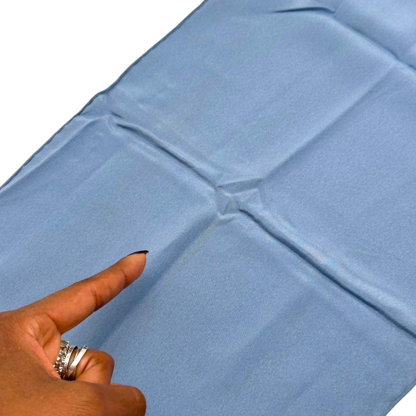 Christian Dior Light Blue & White J'Adore Dior Silk Stole Scarf