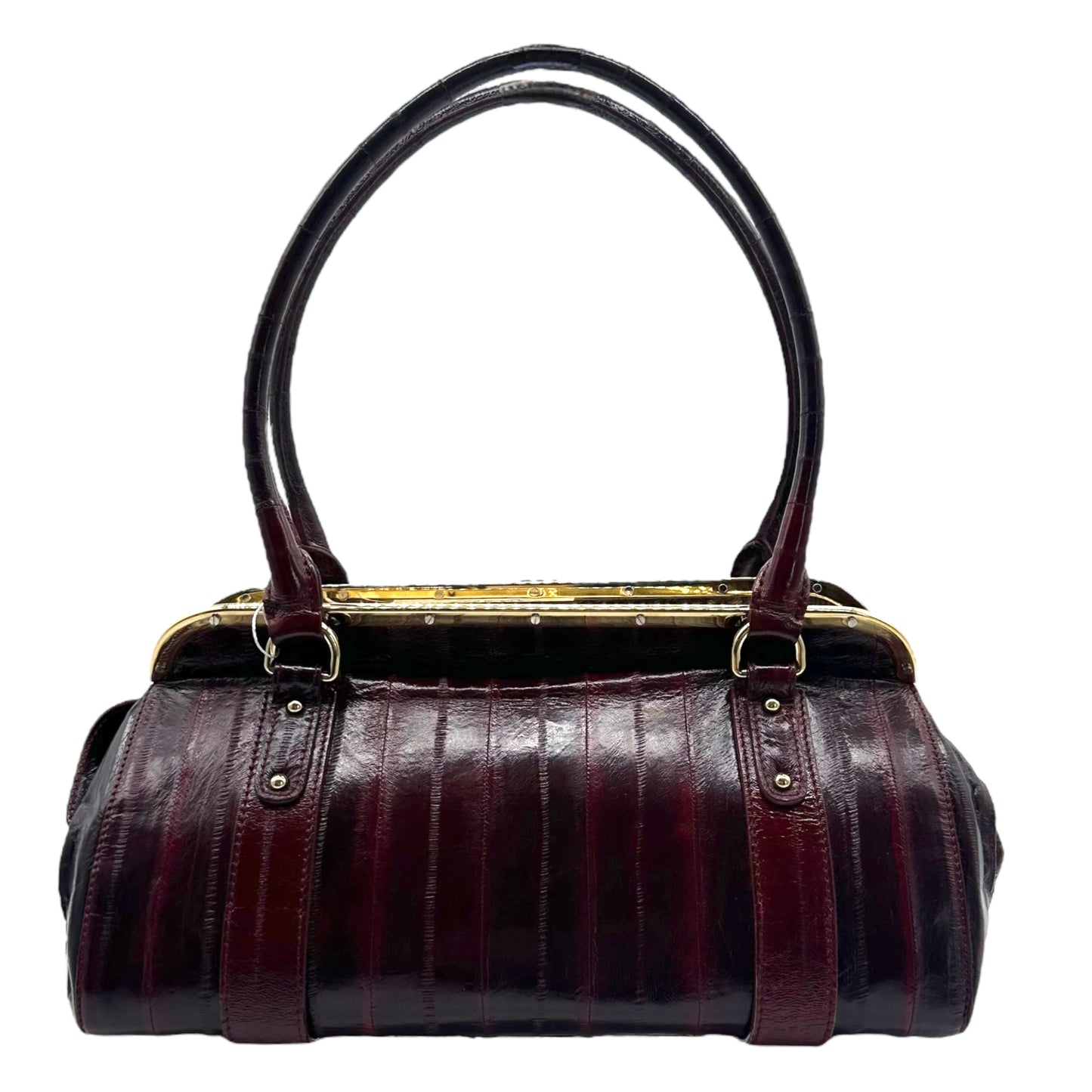 Dolce & Gabbana Burgundy Eel Skin Shoulder Bag - Outfit Repeater