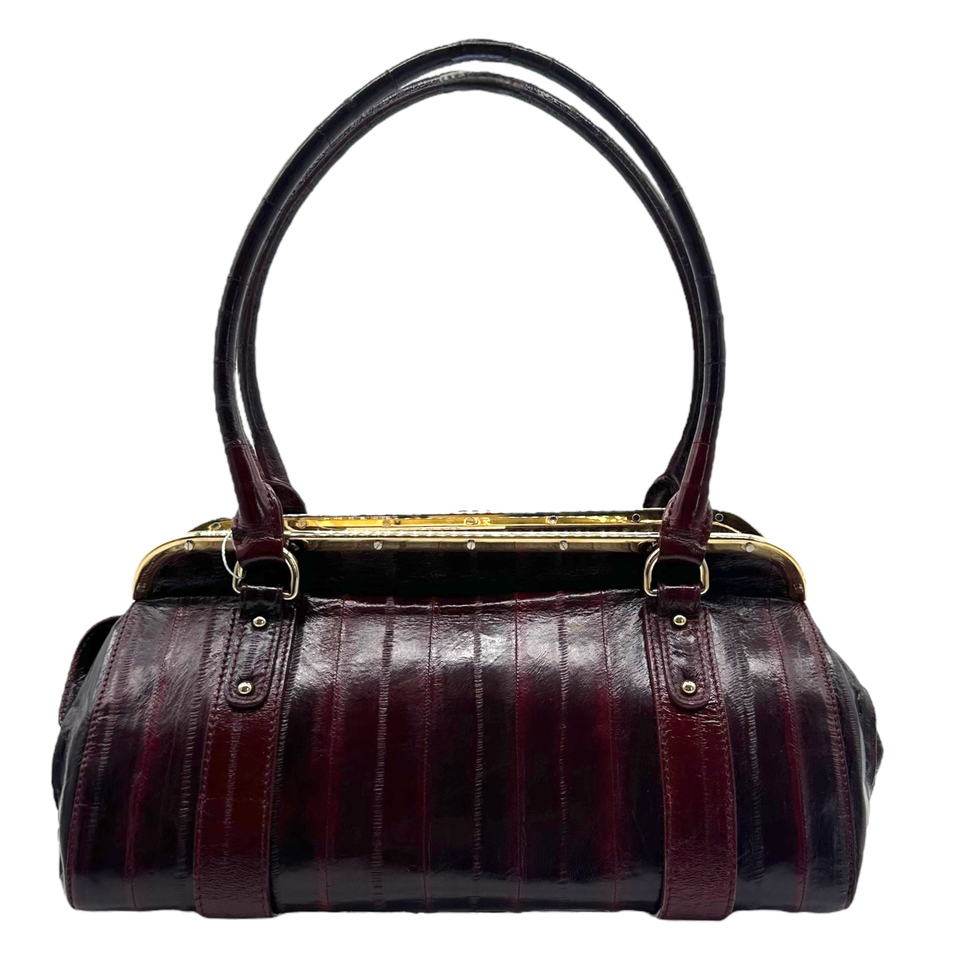 Dolce & Gabbana Burgundy Eel Skin Shoulder Bag - Outfit Repeater
