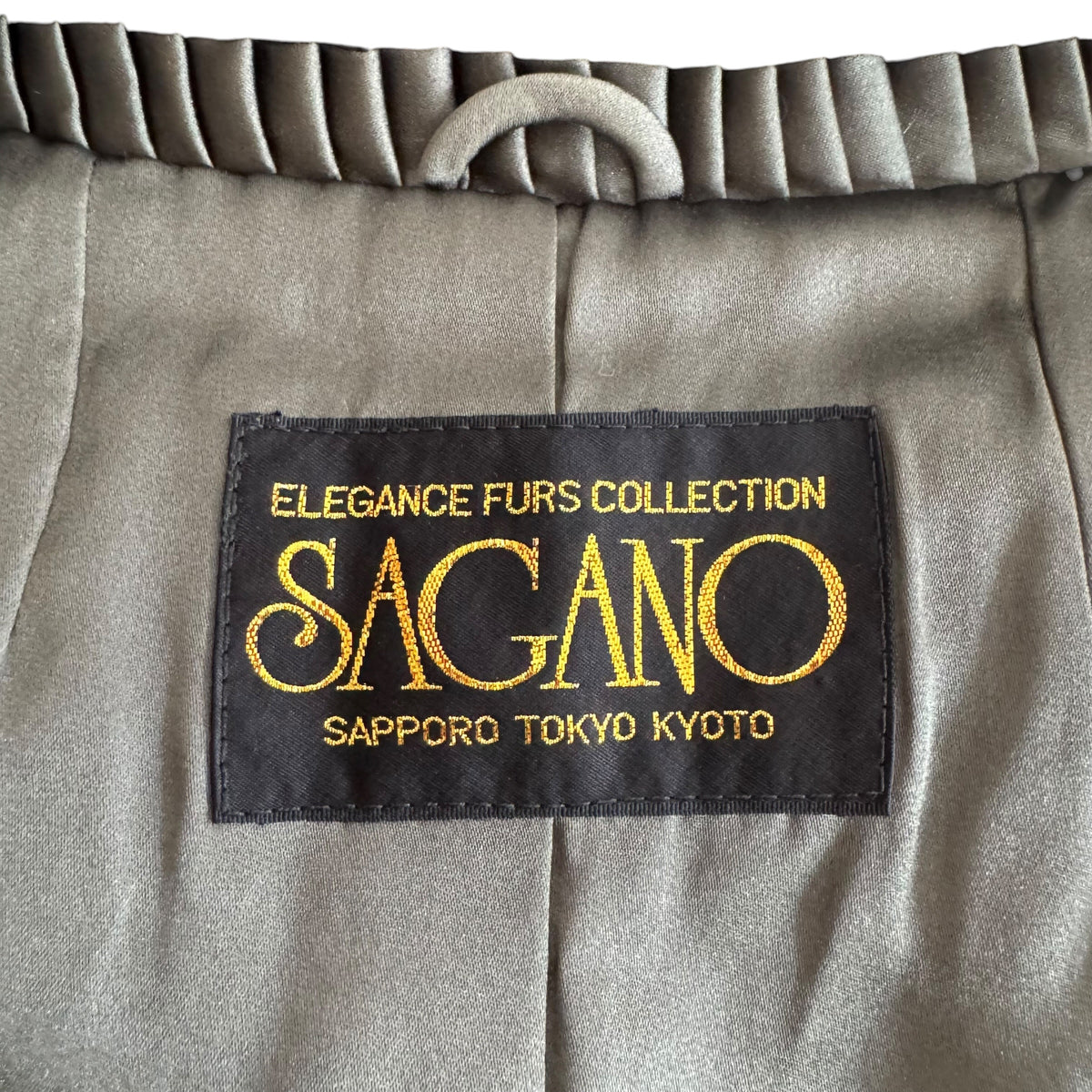 Sagano Fox Fur Coat Dark Gray 1990s Vintage XS
