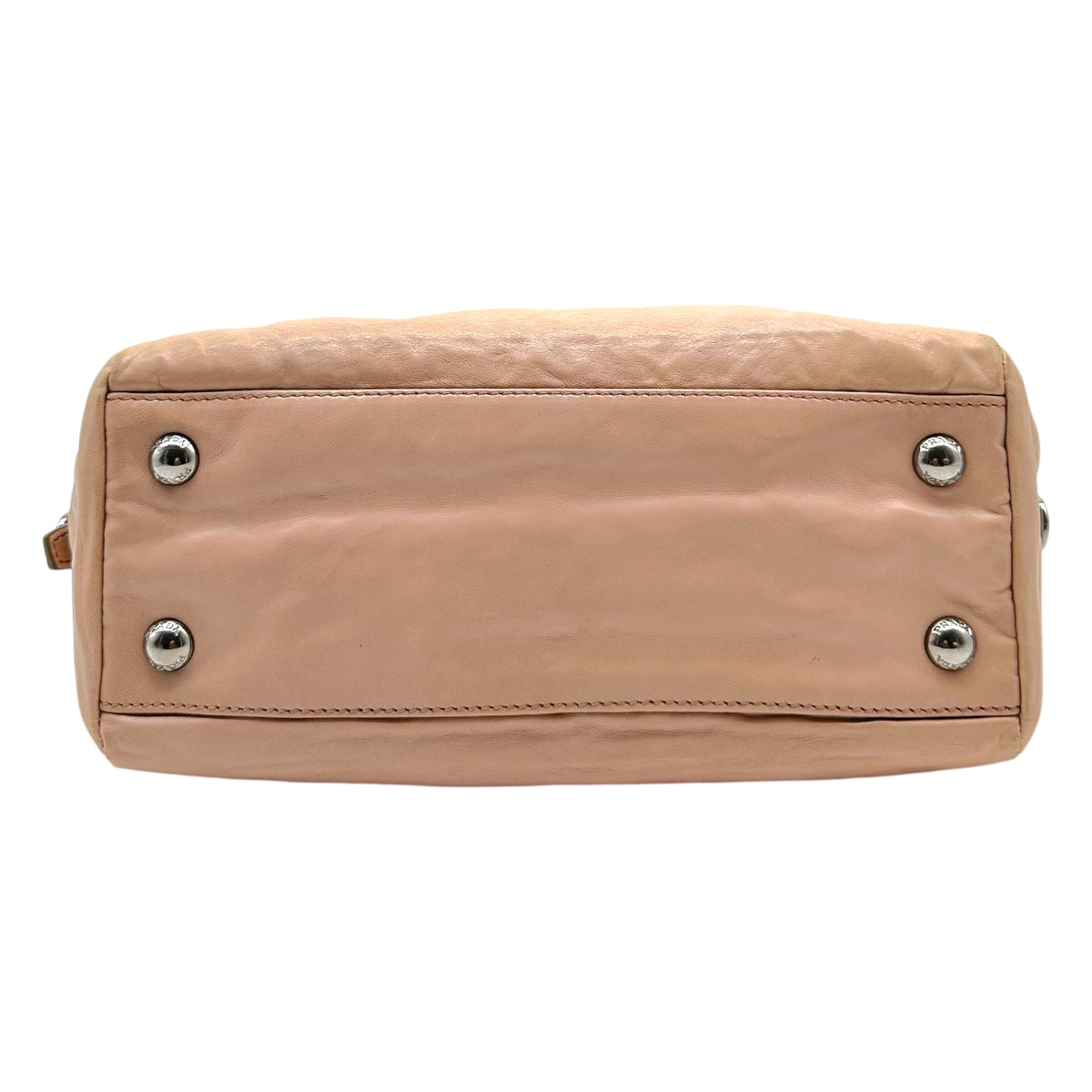 Prada Light Pink Leather East-West Shoulder Bag