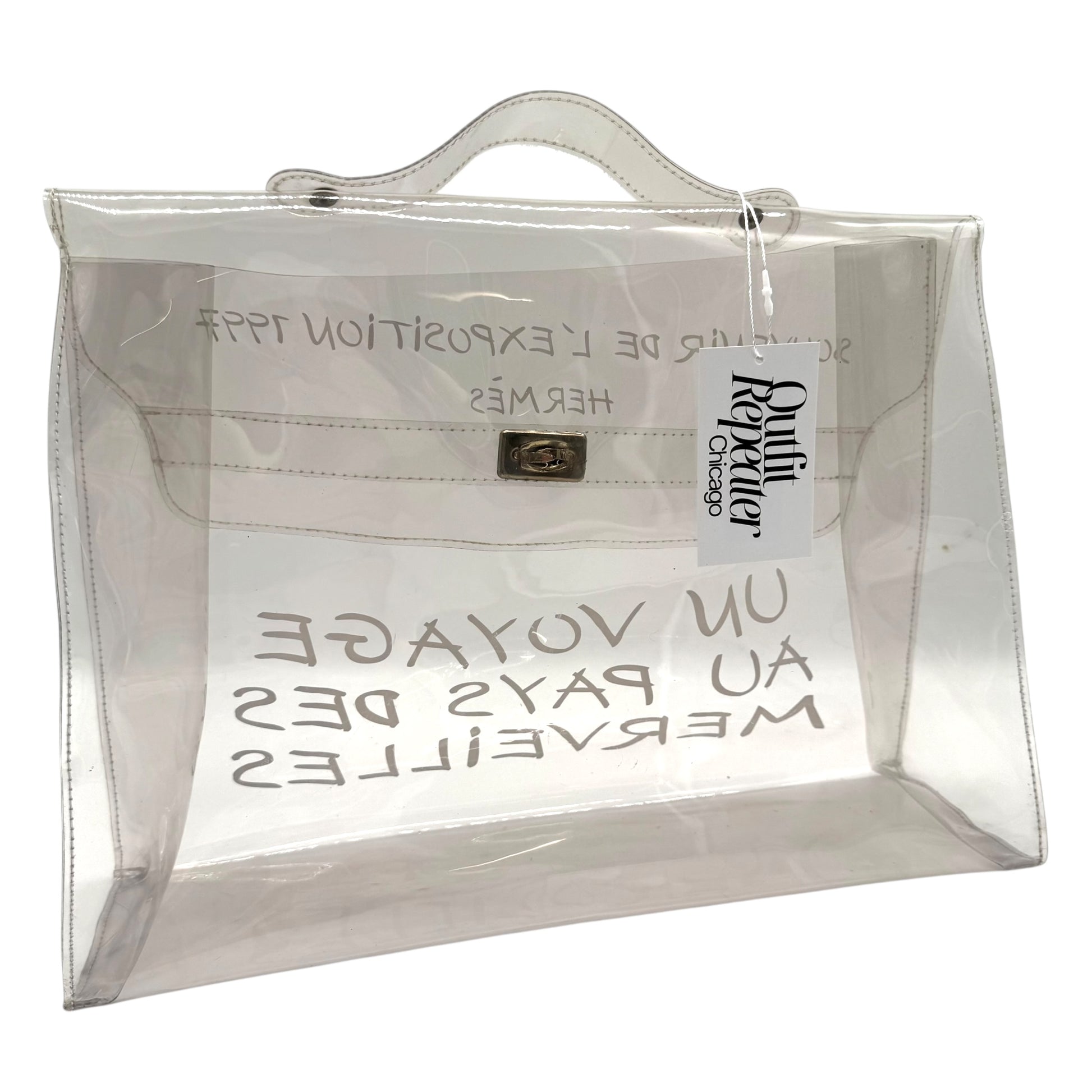 Hermes 1997 Souvenir de L'Exposition Clear PVC Kelly Bag - Outfit Repeater