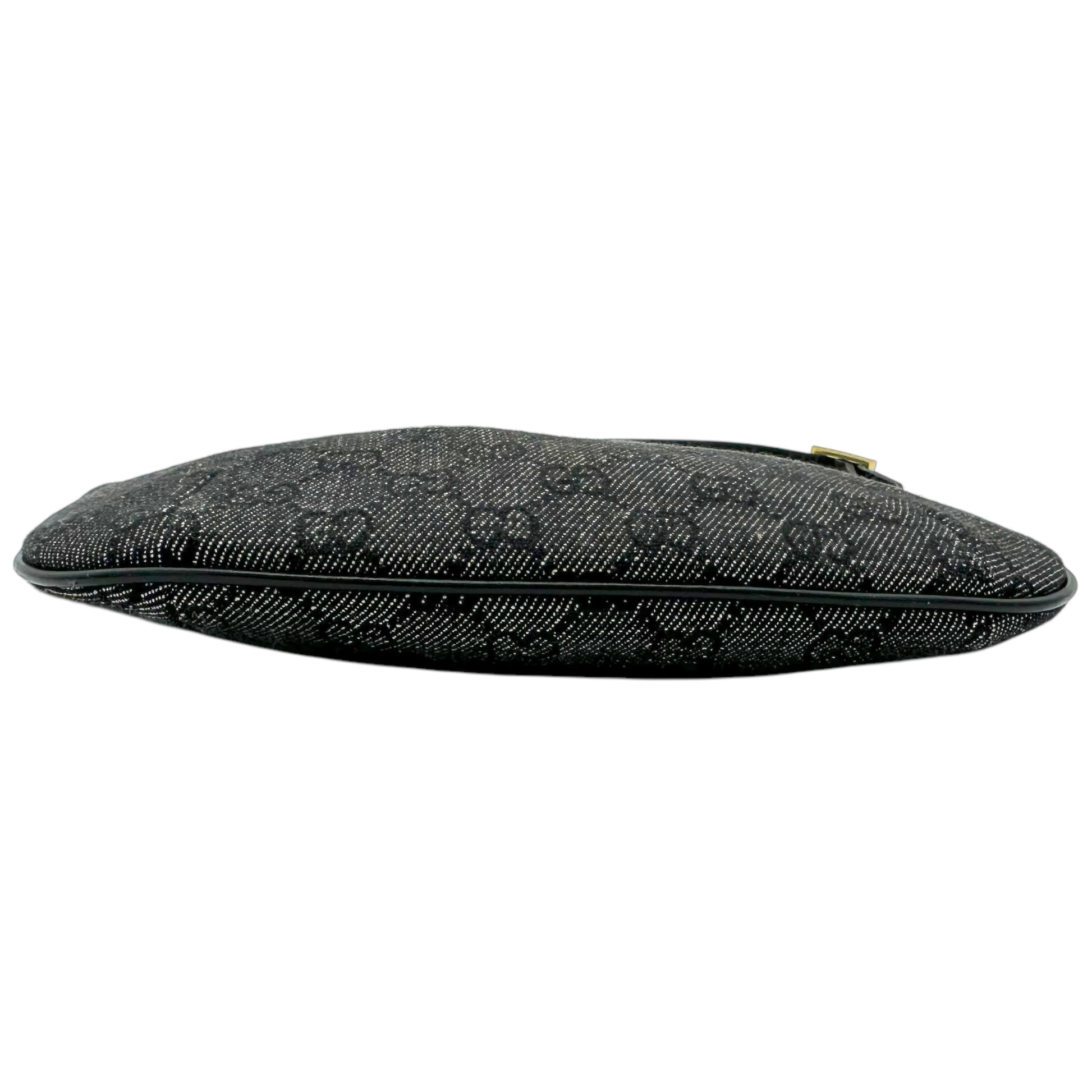 Gucci Gray Denim Monogram Shoulder Bag - Outfit Repeater