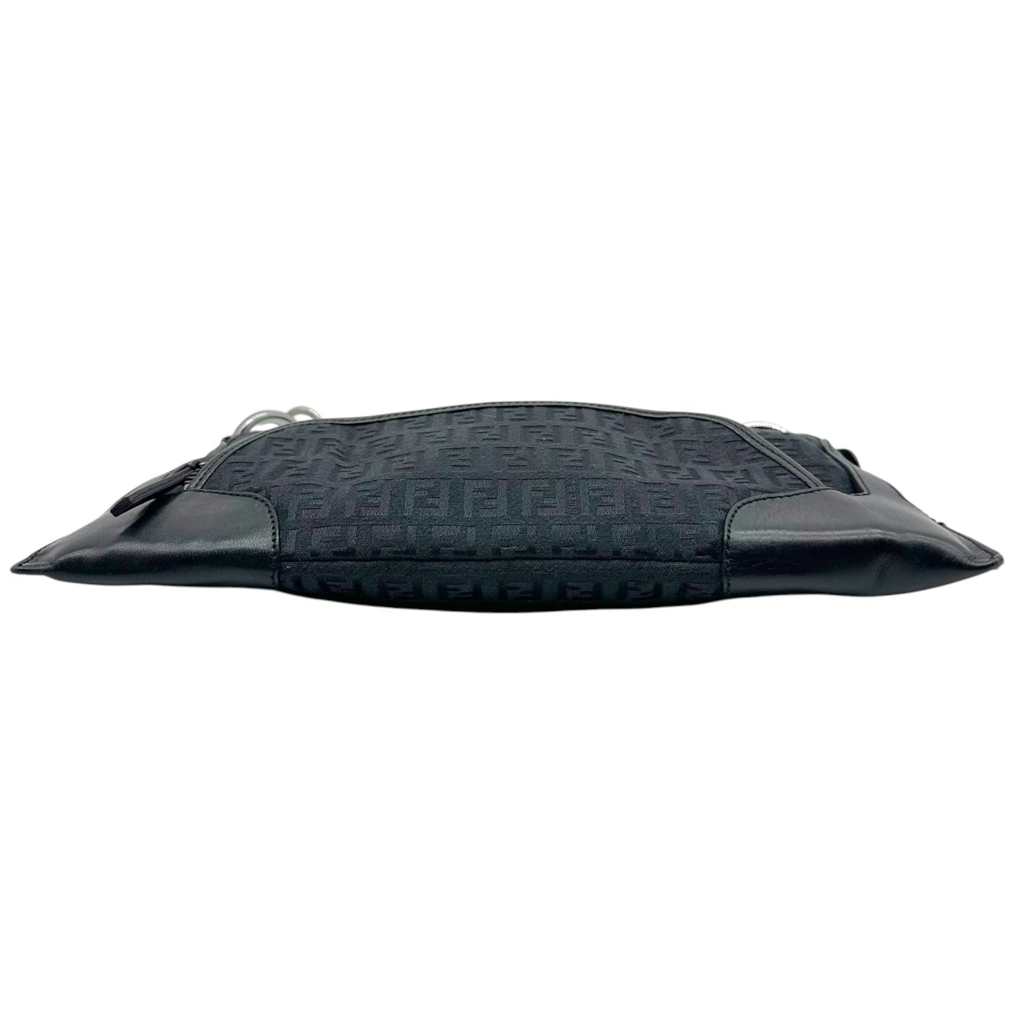 Fendi Black Zucchino Monogram Shoulder Bag