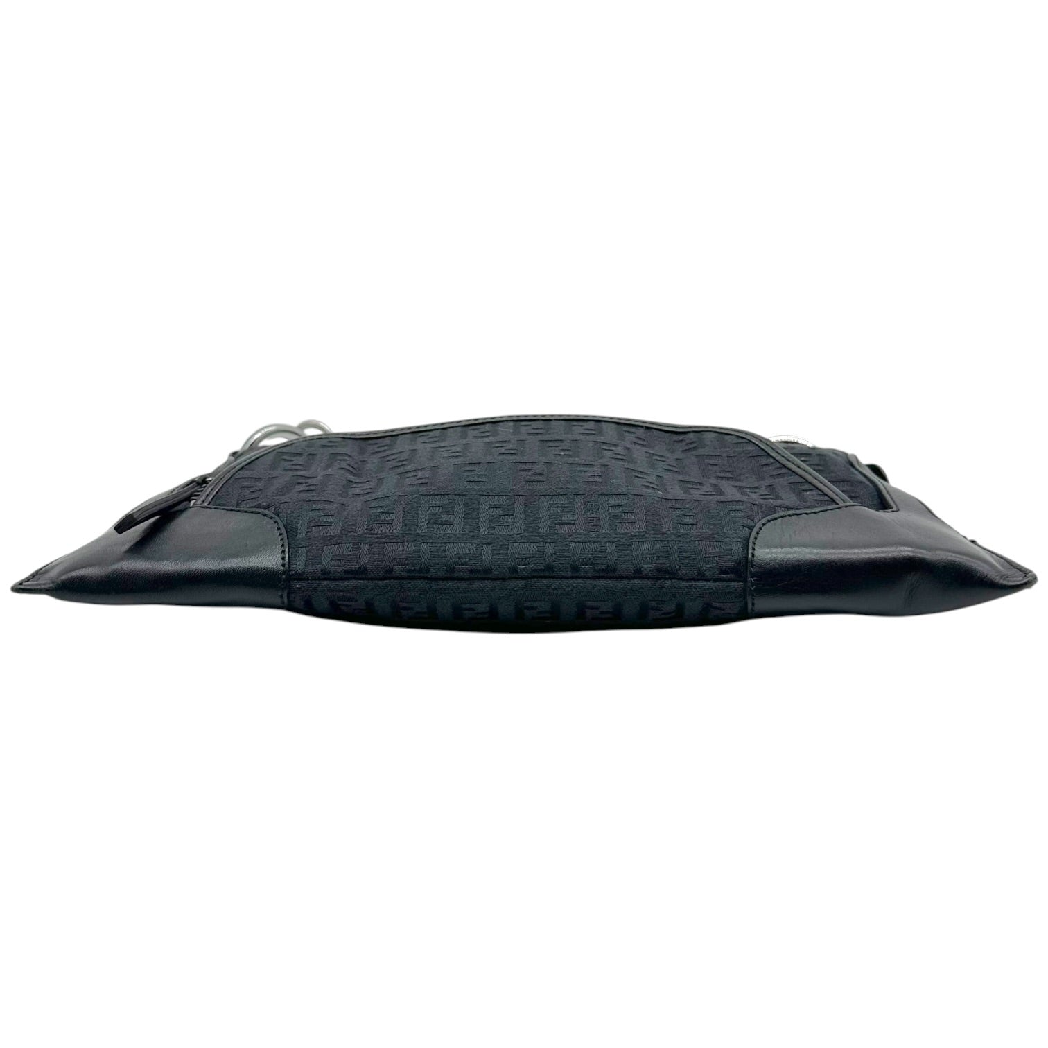 Fendi Black Zucchino Monogram Shoulder Bag