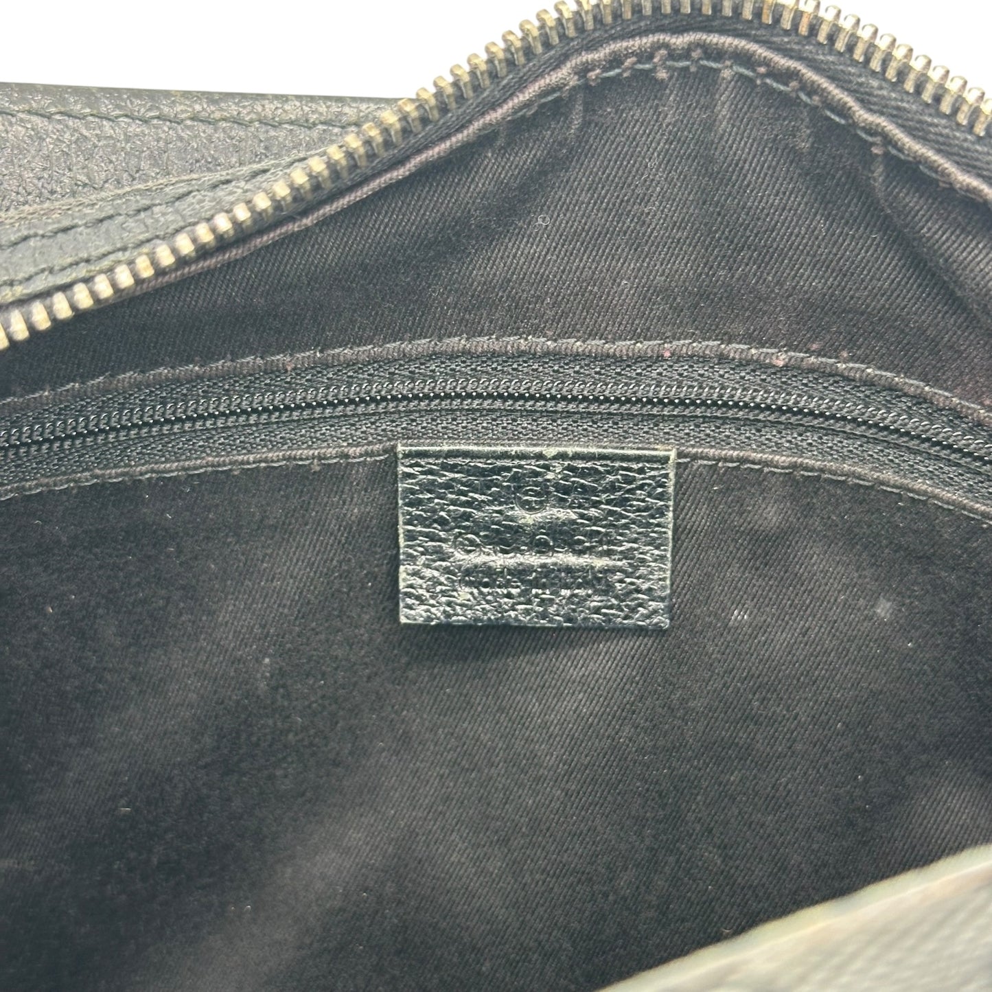 Gucci Black Monogram Canvas Shoulder Bag