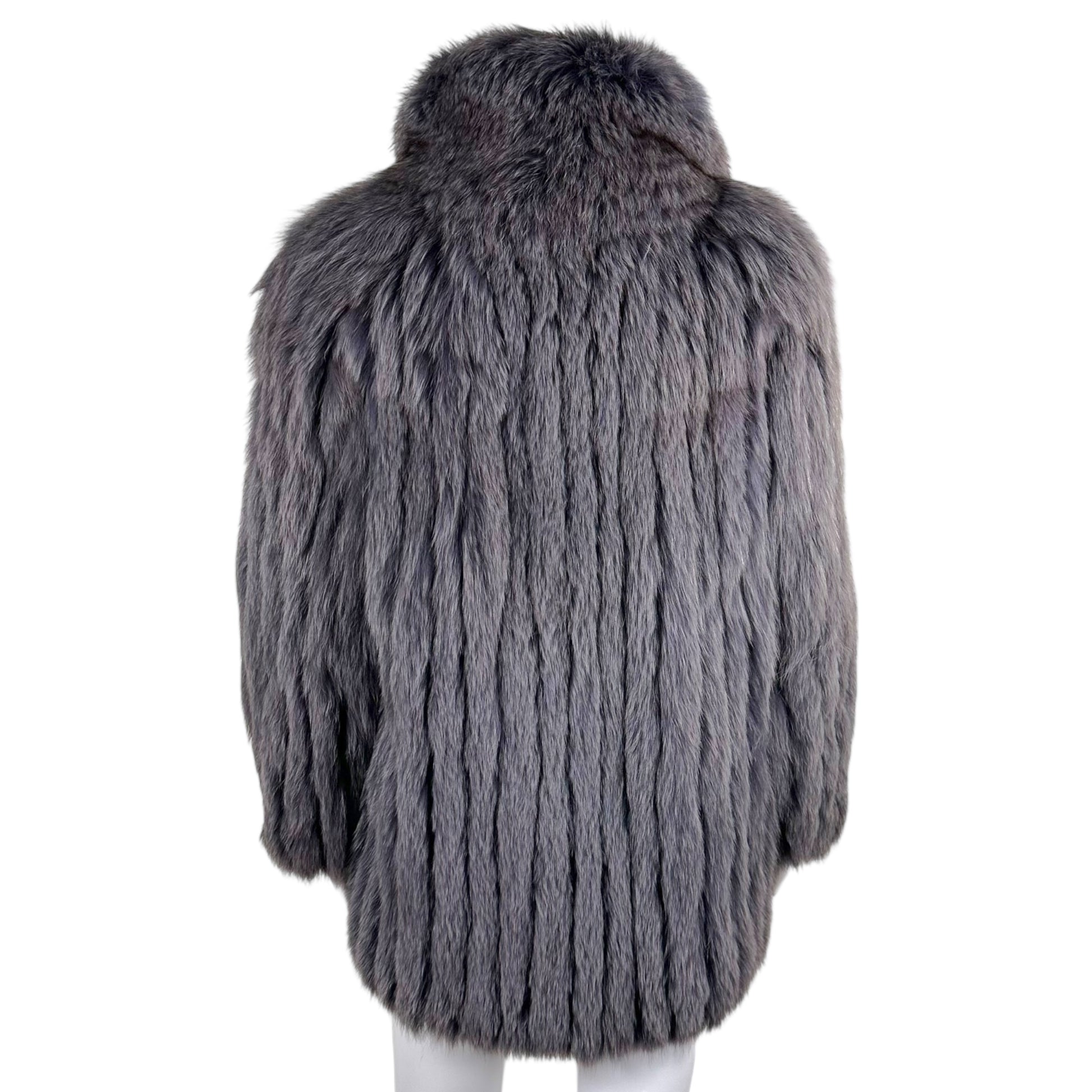 Saga Fox Purple Dyed Fur Coat - Outfit Repeater