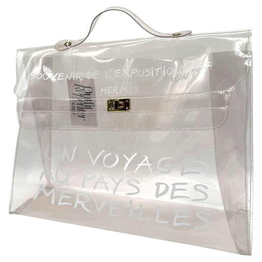 Hermes 1997 Souvenir de L'Exposition Clear PVC Kelly Bag - Outfit Repeater