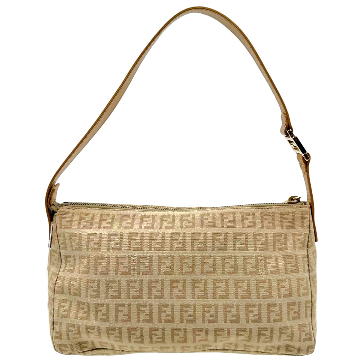Fendi Shoulder Pochette Bag Beige Zucchino Monogram