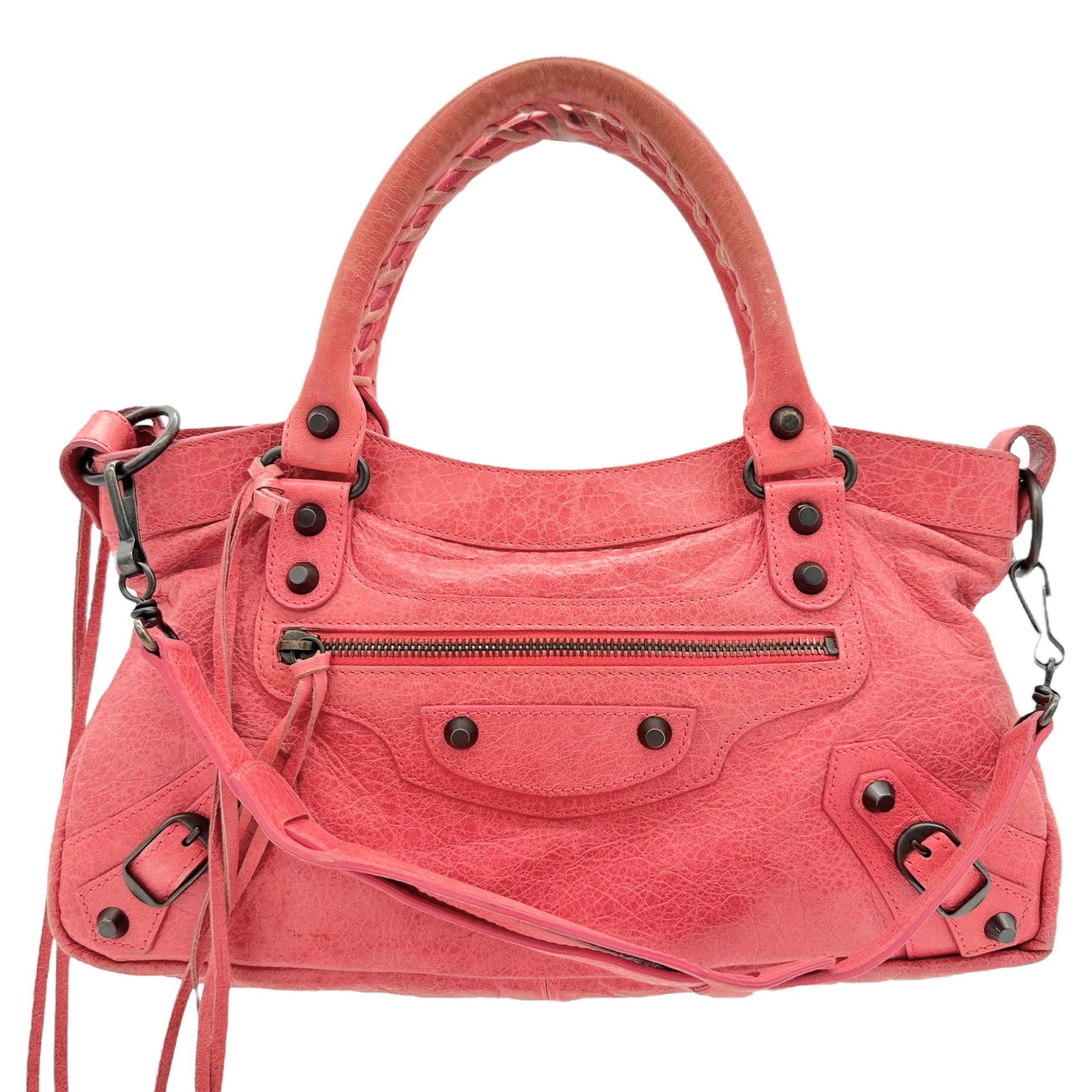 Balenciaga Pink Leather First City Bag - Outfit Repeater