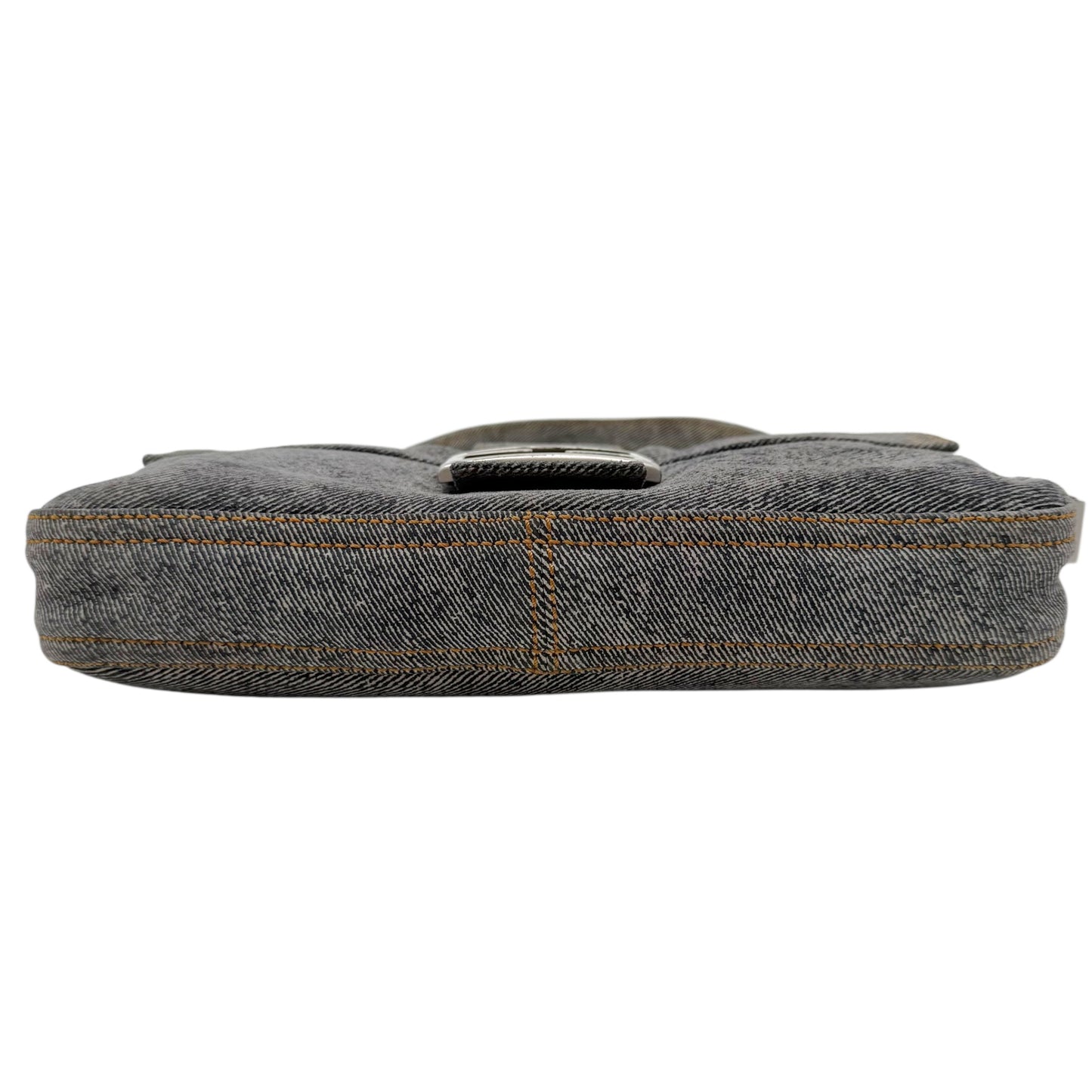 Fendi Blue 'Denim' Suede Baguette Bag - Outfit Repeater