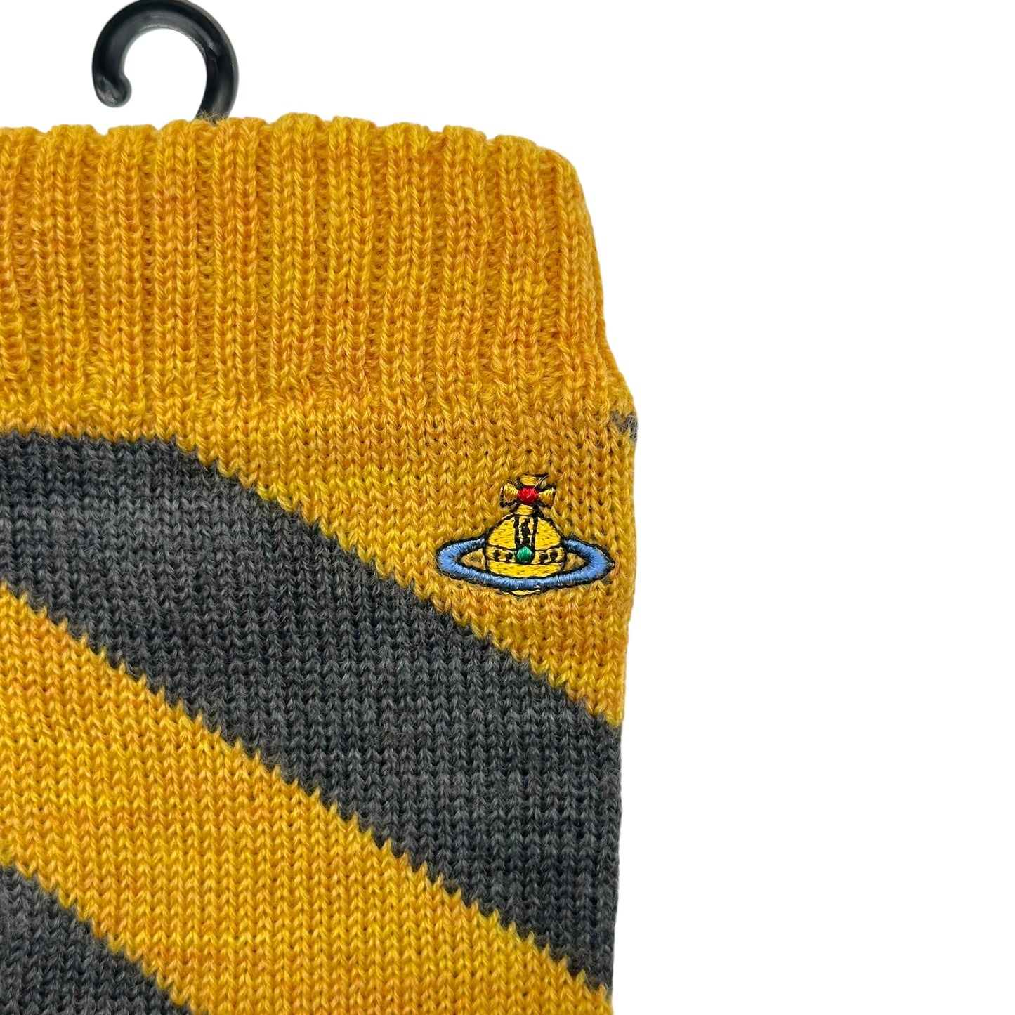 Vivienne Westwoood Yellow & Gray Striped Arm Warmers NEW