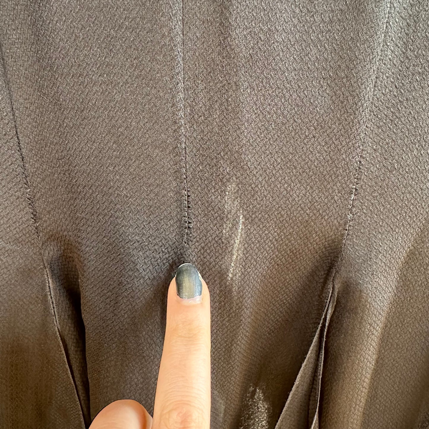 Chanel Black Silk Asymmetrical Hem Midi Skirt