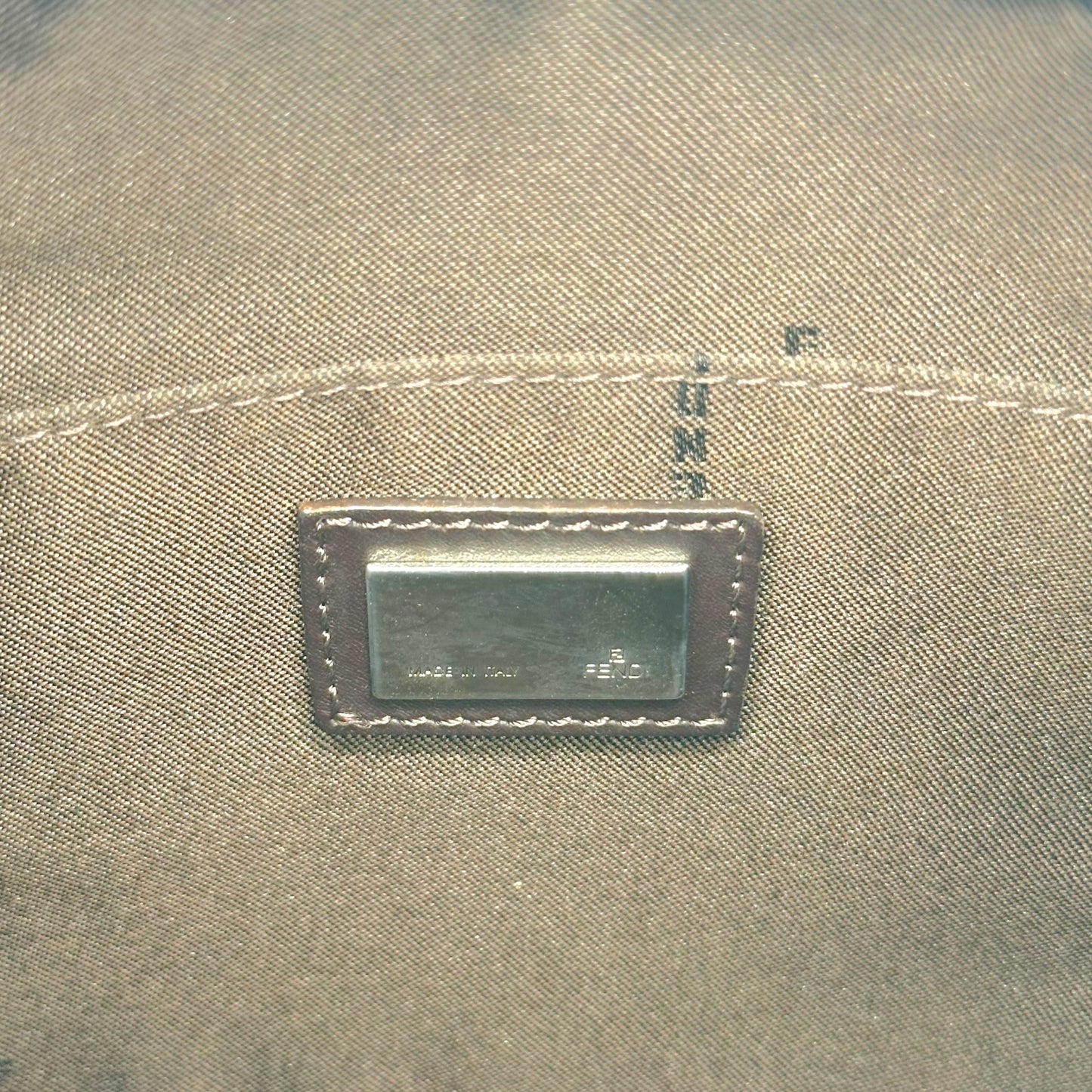 Fendi Blue Denim Zucchino Monogram Oyster Bag