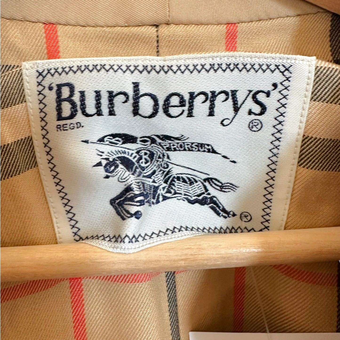 Burberry Vintage Beige Classic Mid-Length Trench Coat